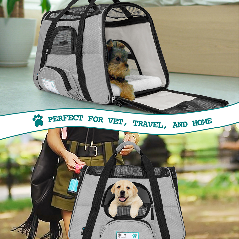 Pet Dog Cat Carrier Bag Soft Sided Comfort Travel Tote Case Airline Approved US - Picture 116 of 165