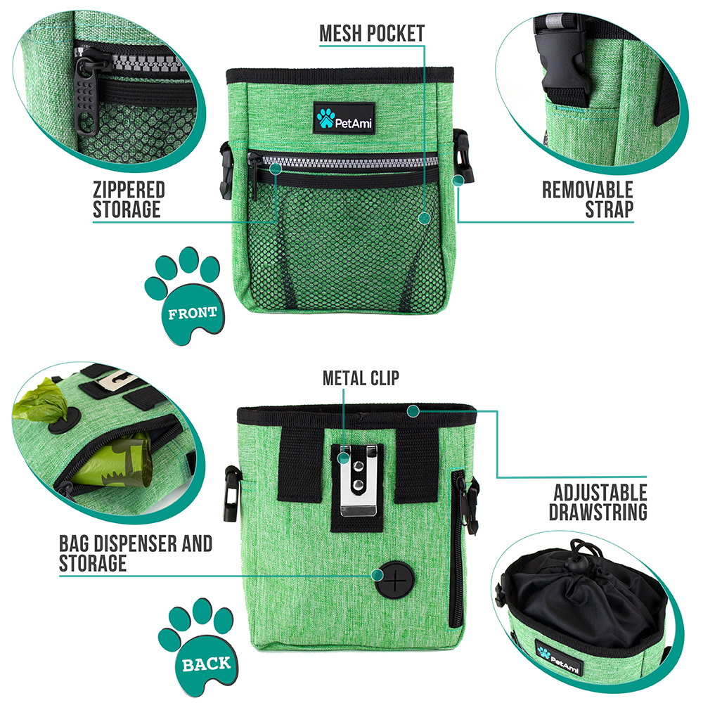 Pet Treat Pouch Training Dog Snack Feed Food Puppy Bait Obedience Waist Belt Bag - Picture 53 of 92