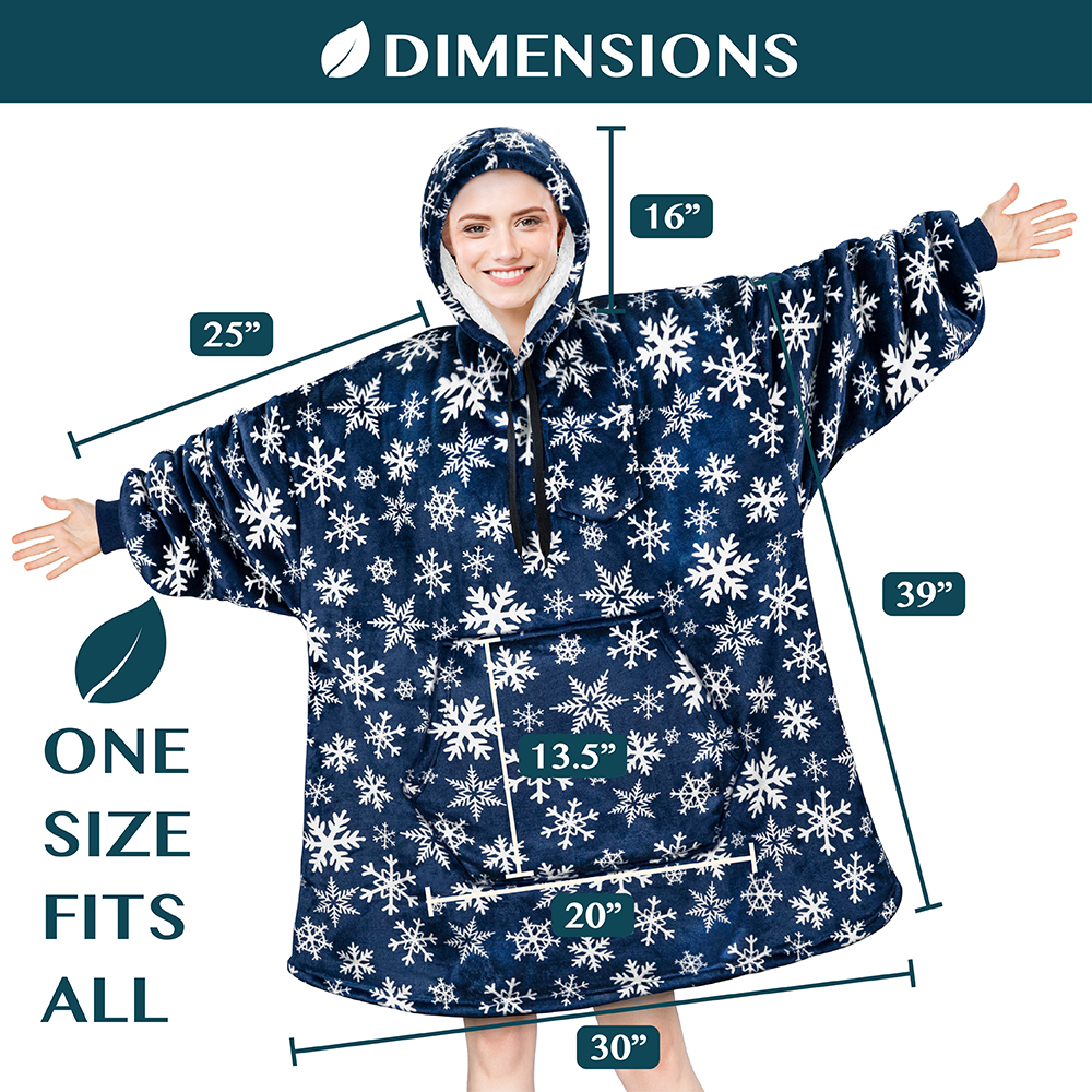 Blanket Sweatshirt Sherpa Plush Soft Comfy Fleece Oversized Hoodie Pocket Gift - Picture 17 of 117