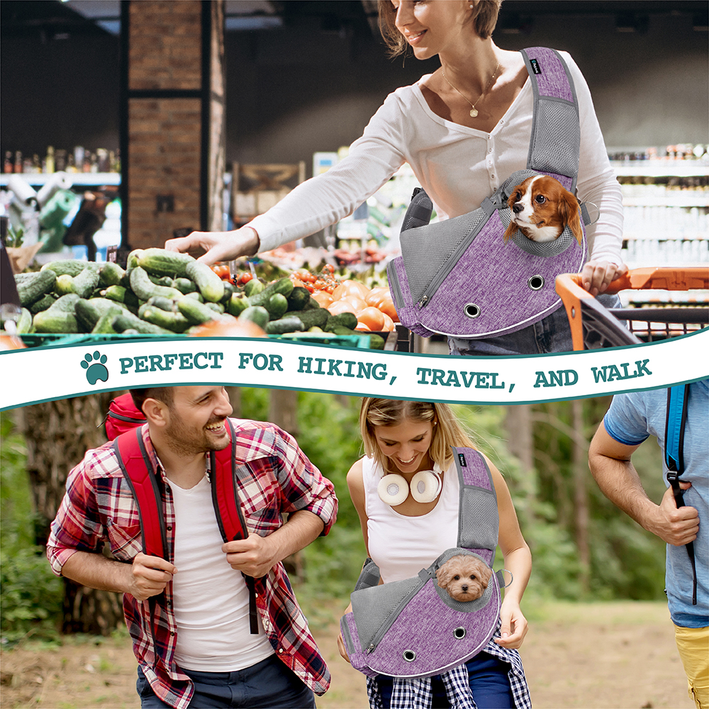Pet Dog Sling Carrier Bag Mesh Puppy Carry Pack Shoulder Backpack Travel Tote M - Picture 21 of 35