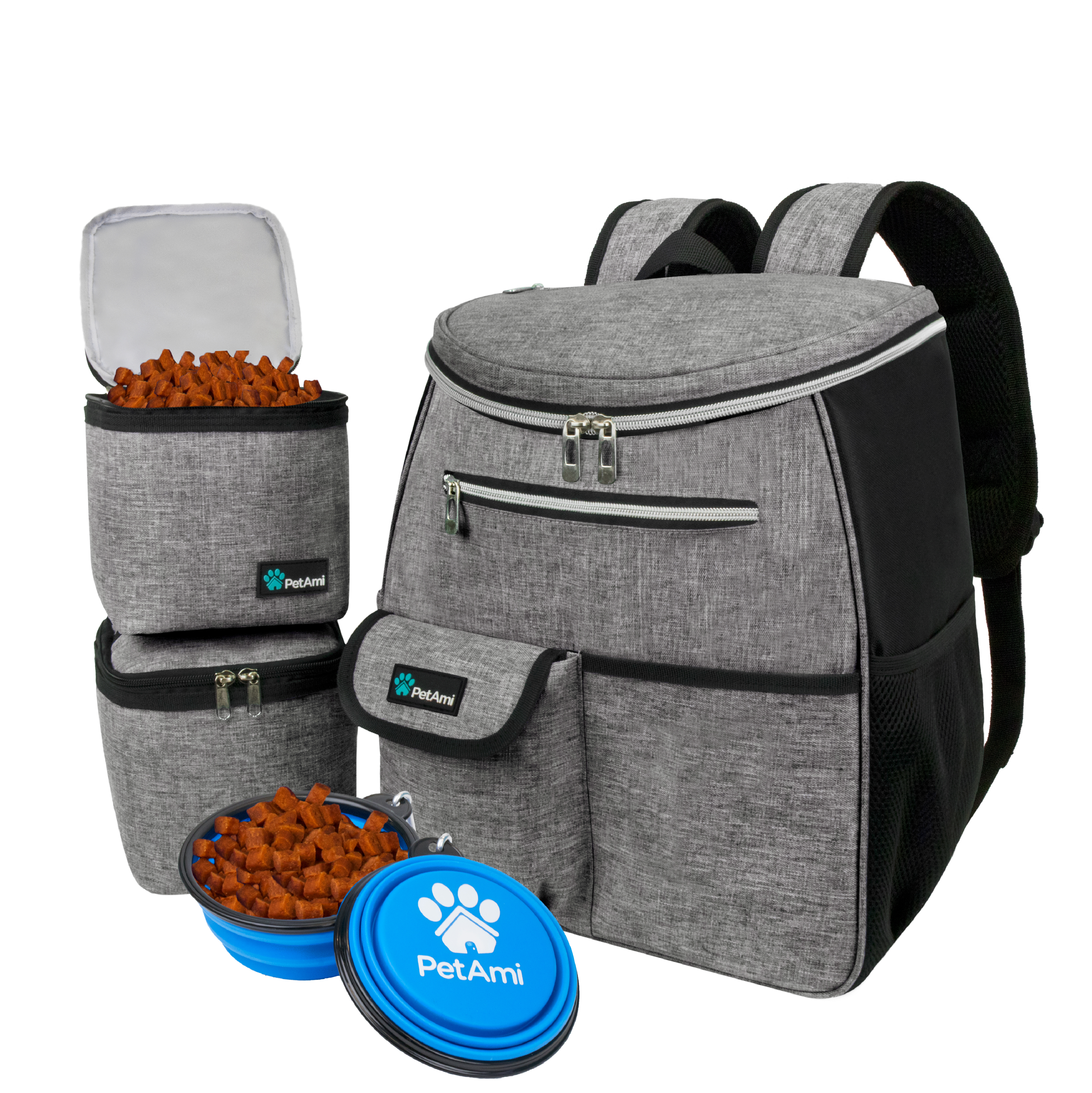 Pet Supply Container Travel Bag Set Weekend Tote Dog Food Carrier Bowl Organizer - Picture 8 of 45
