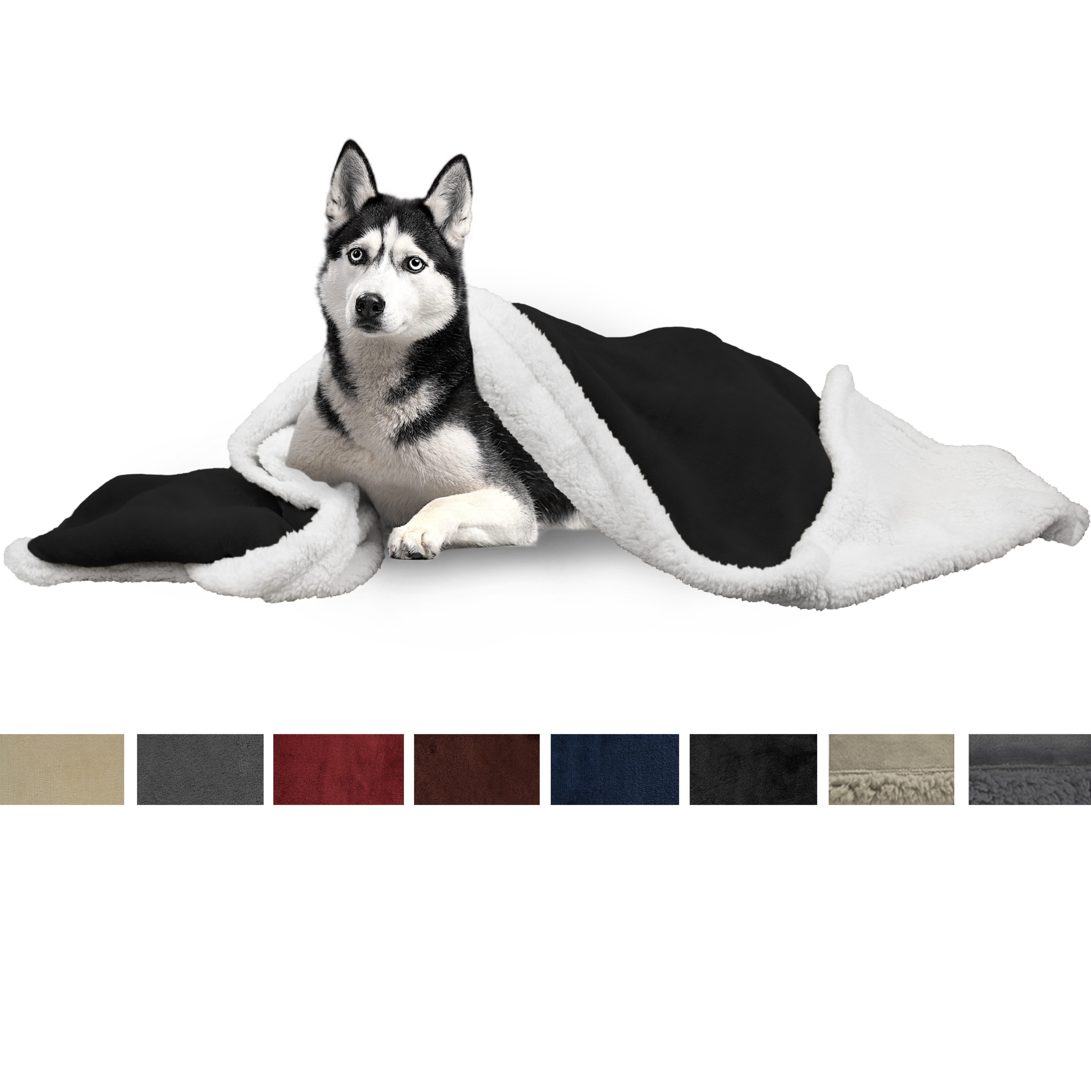 softan Premium Dog Blanket Cat Animal Medium Reversible Flannel Fleece Sherpa Pet Blanket Large Dog 76x100cm,Darkgrey Dog Bed Cover Throw for Small 