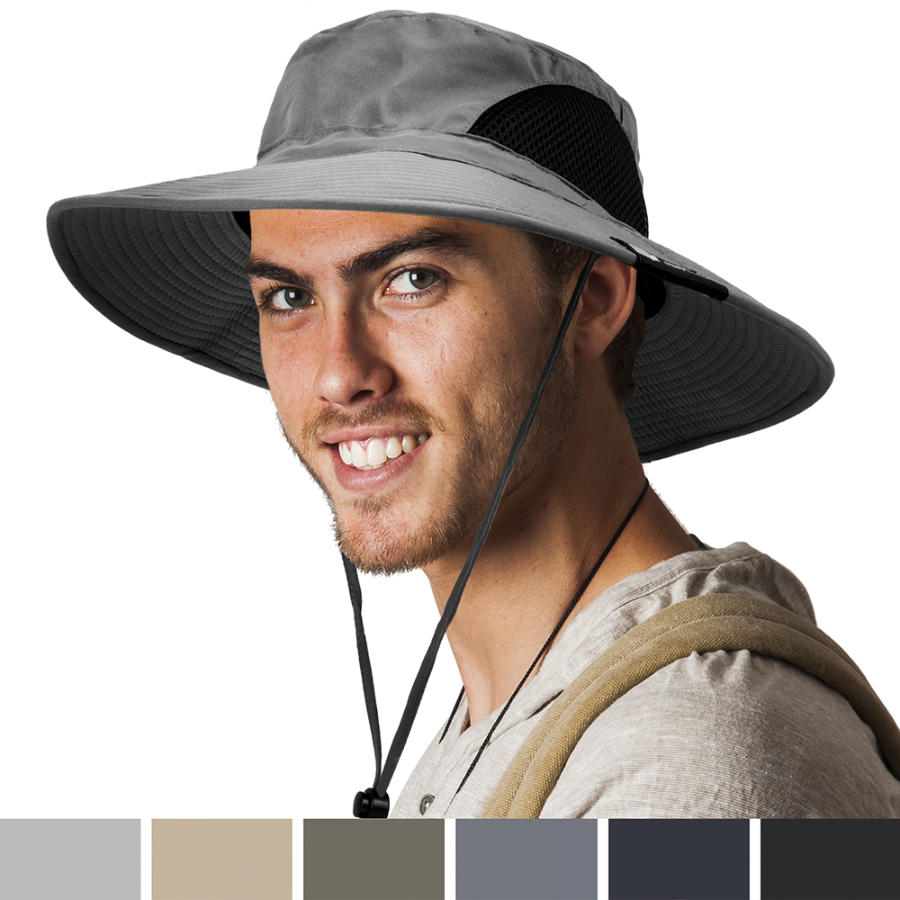 Outdoor Hiking Fishing Hat Summer Sun Protection Wide Brim Boonie Shade 50+ UPF - Picture 20 of 81