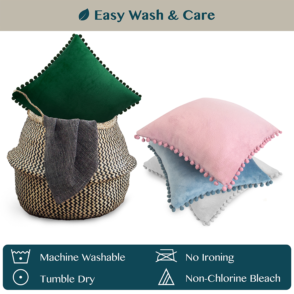 Juego de 2 fundas de almohada de terciopelo suave decoración de sofá - Imagen 121 de 122