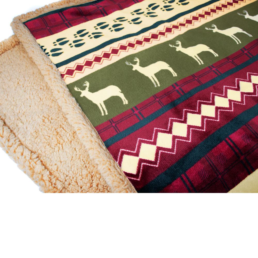 Christmas Blanket Microfiber Fleece Plaid Sherpa Holiday Throw for Couch Sofa - Picture 11 of 68