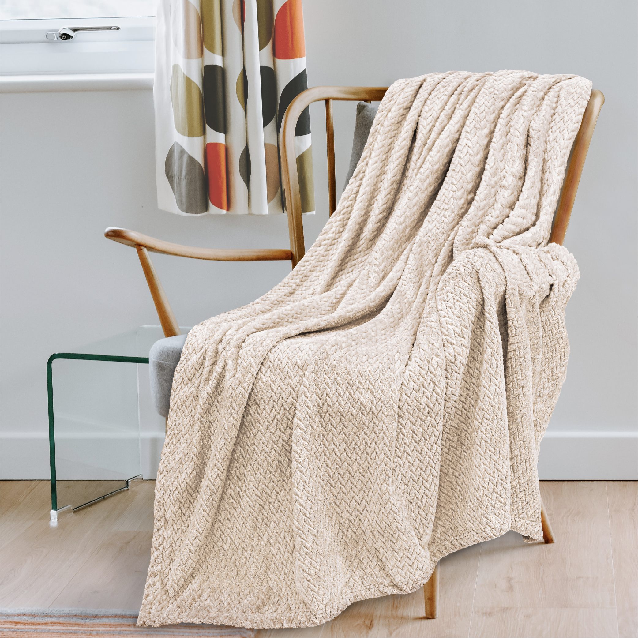 Soft Blanket Fleece Jacquard Pattern Lightweight Silk Throw Couch Sofa Bed Cozy - Picture 13 of 67
