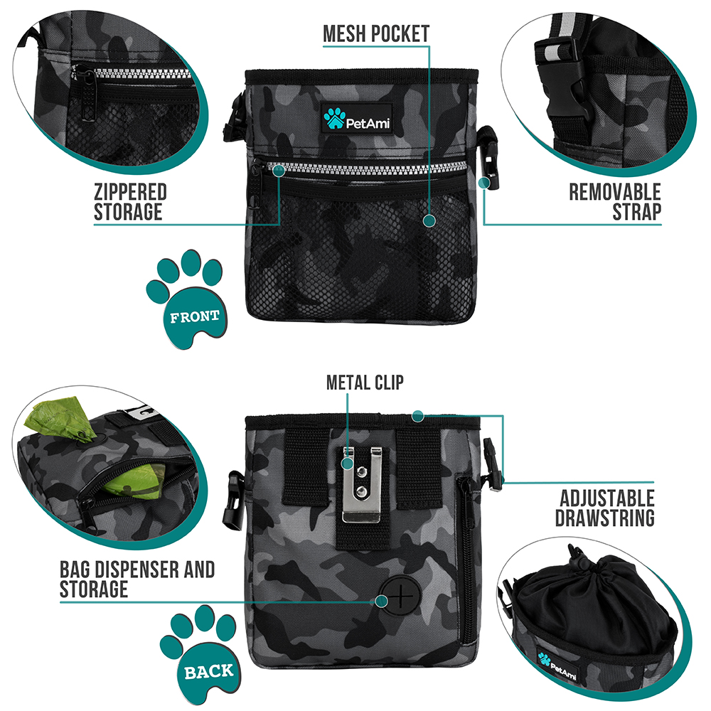 Pet Treat Pouch Training Dog Snack Feed Food Puppy Bait Obedience Waist Belt Bag - Picture 11 of 92
