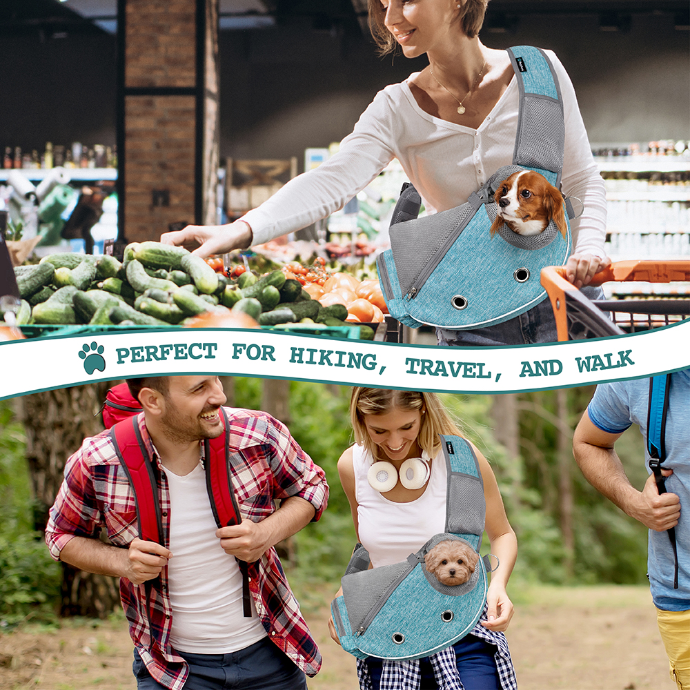 Pet Dog Sling Carrier Bag Mesh Puppy Carry Pack Shoulder Backpack Travel Tote M - Picture 35 of 35