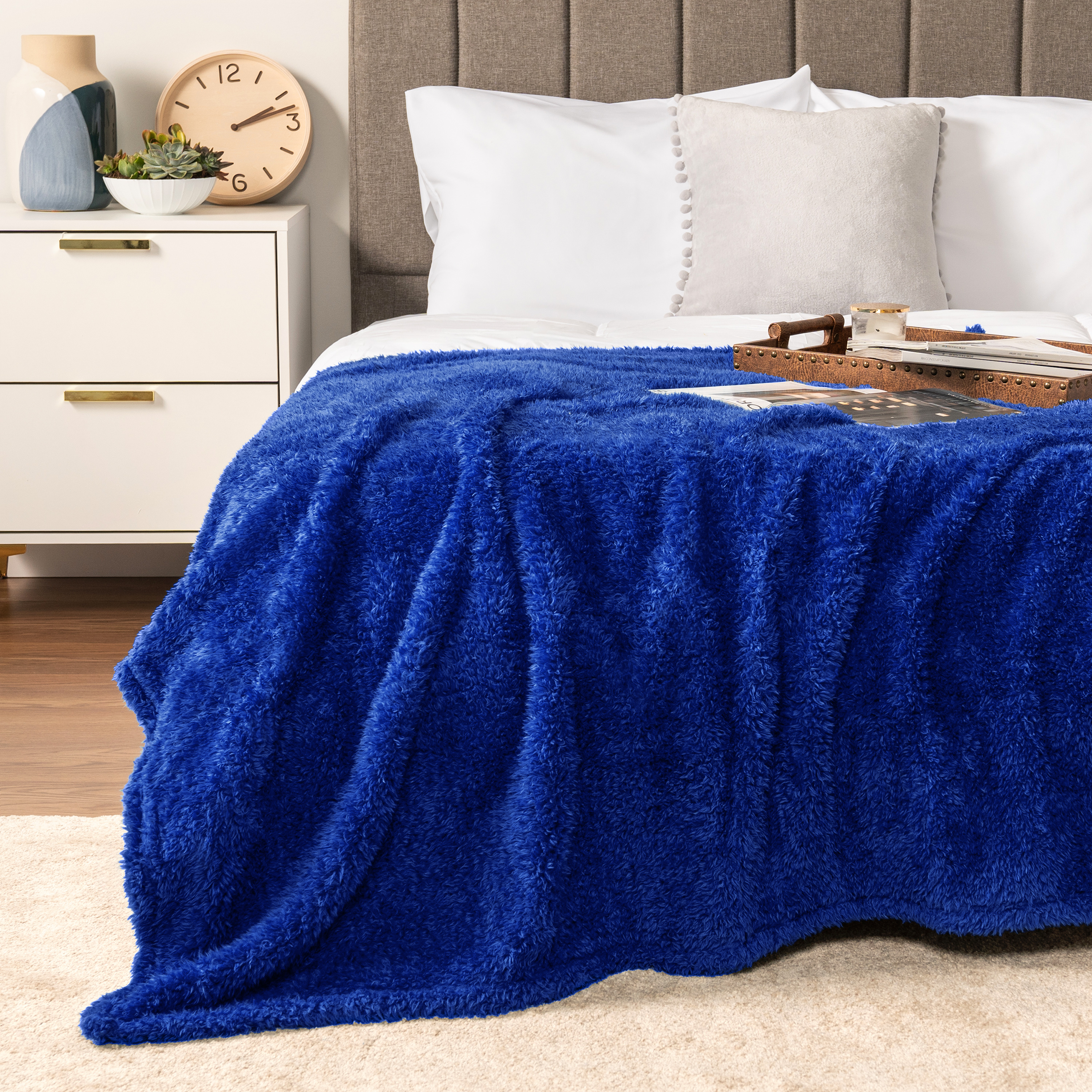 Super Soft Blanket Lightweight Sherpa Fleece Warm Fluffy Throws Couch Sofa Bed - Picture 15 of 169