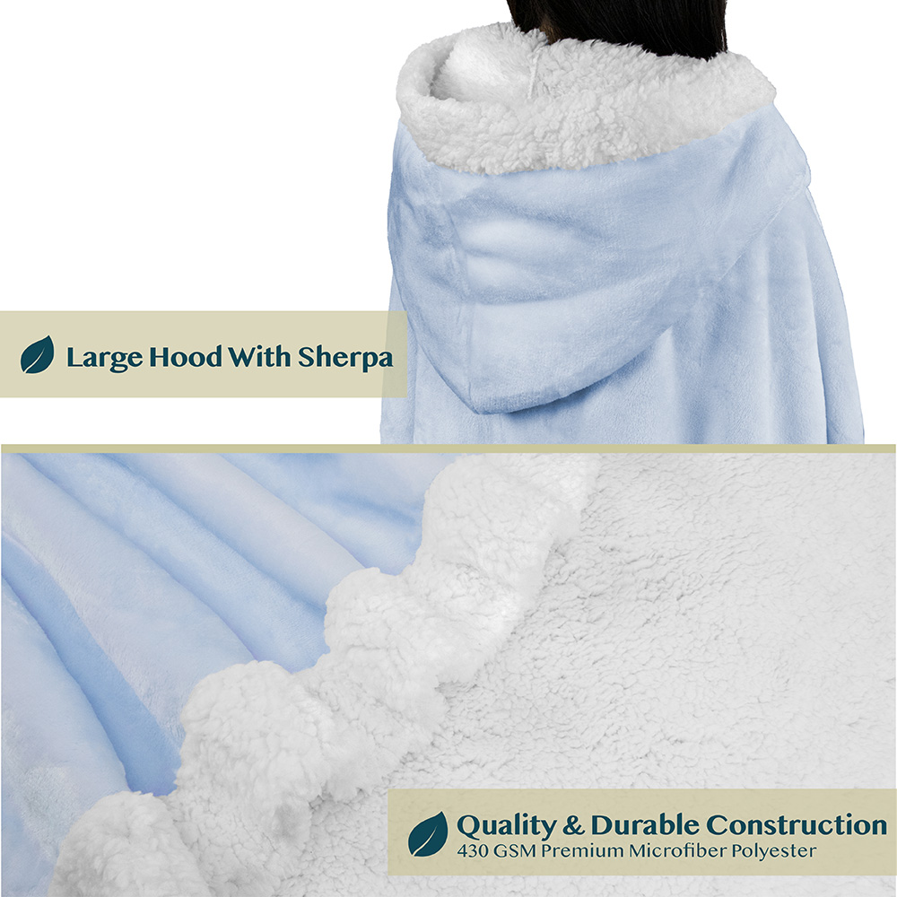 Manta portátil con capucha Angel Wrap para mujer acogedora poncho envolvente capucha tiro para adulto - Imagen 10 de 184
