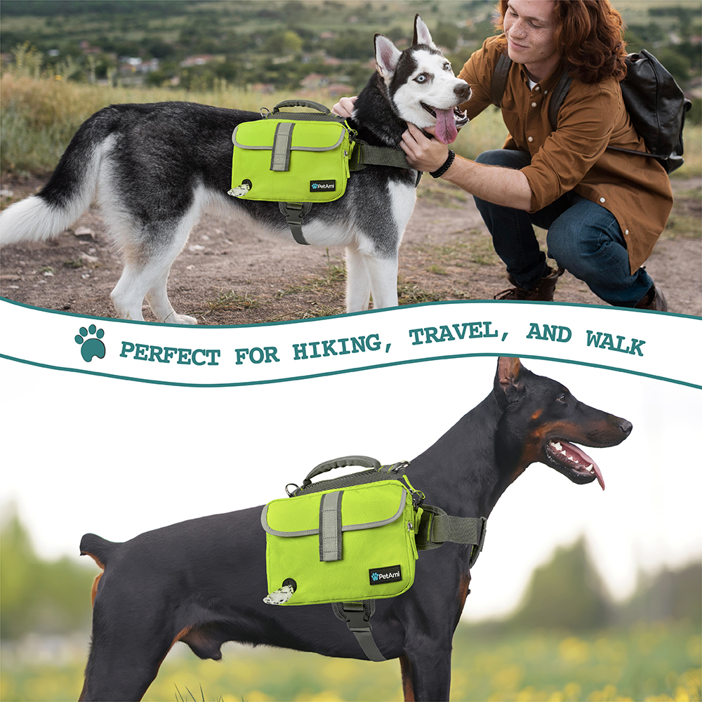 Dog Backpack Harness For Hiking Traveling Camping Training Bag Vest Saddle Bag - Picture 21 of 43