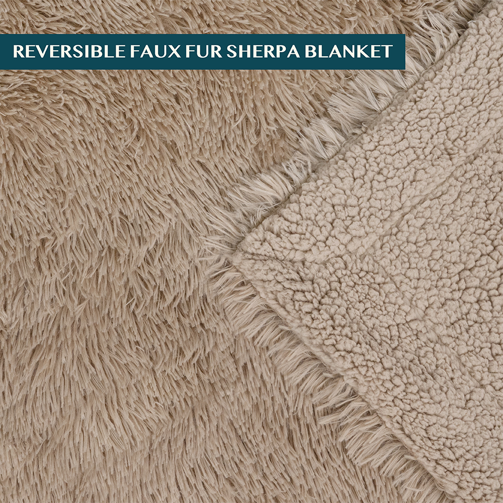 Luxurious Faux Fur Blanket Soft Warm Fluffy Sherpa Sofa Throw Shaggy Soft Plush - Picture 28 of 100