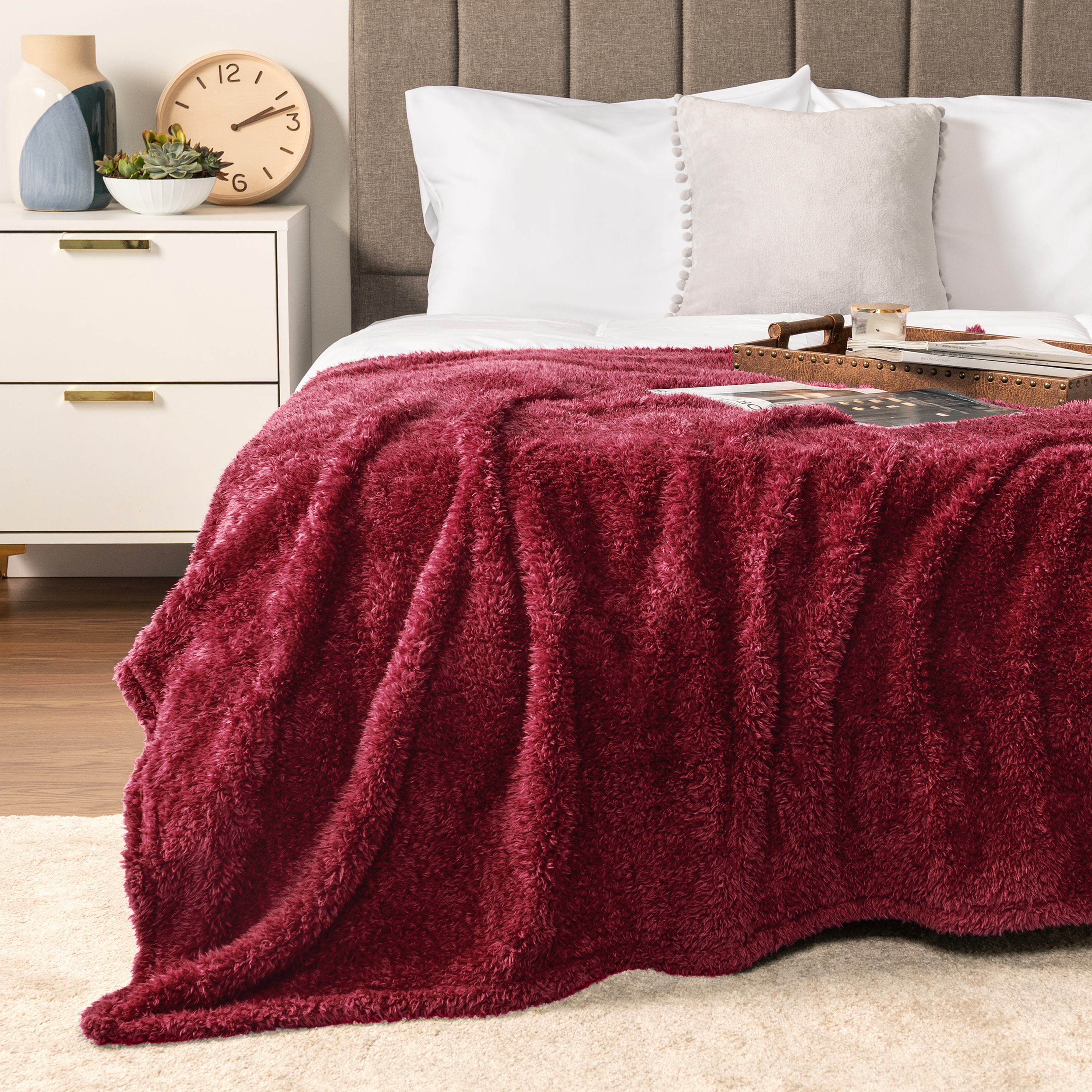 Super Soft Blanket Lightweight Sherpa Fleece Warm Fluffy Throws Couch Sofa Bed - Picture 165 of 169