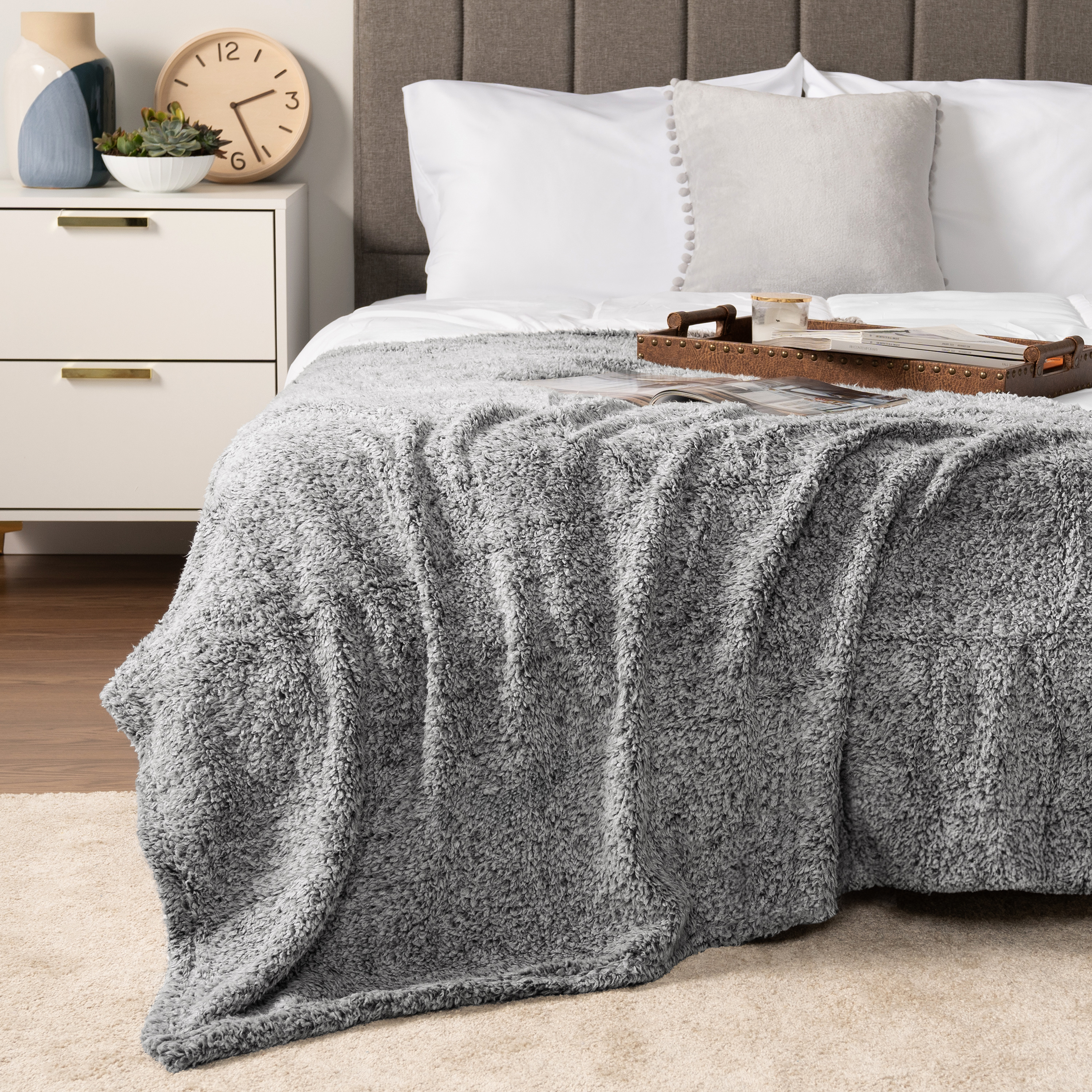 Super Soft Blanket Lightweight Sherpa Fleece Warm Fluffy Throws Couch Sofa Bed - Picture 69 of 169