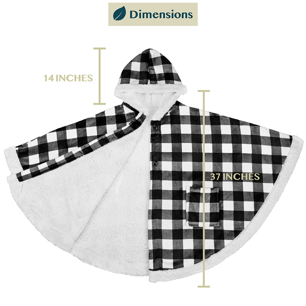 Manta portátil con capucha Angel Wrap para mujer acogedora poncho envolvente capucha tiro para adulto - Imagen 54 de 184
