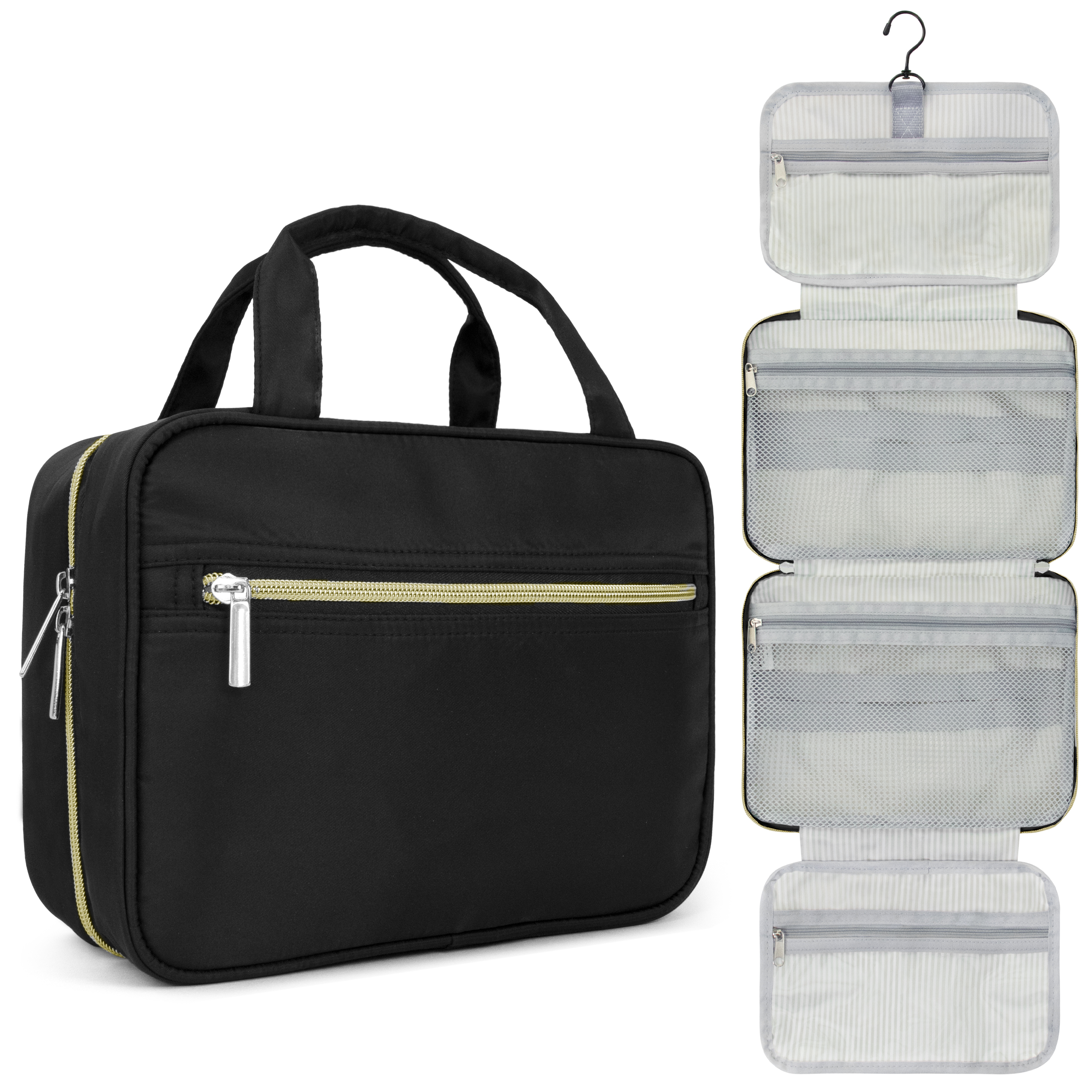 Women Travel Cosmetic Makeup Bag Toiletry Hanging Organizer Storage Case Pouch - Picture 11 of 77