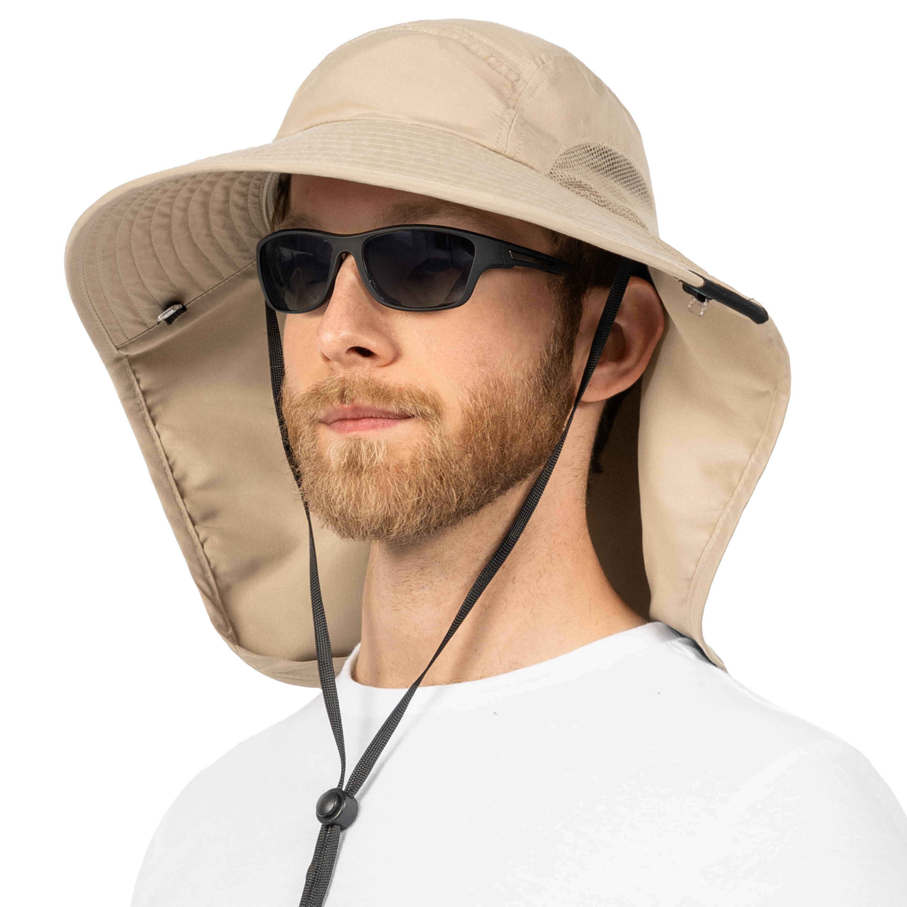 Sombrero para el Sol con Solapa para el Cuello Ala Ancha Sombrero para Senderismo 50+UPF Hombres Mujeres Pesca Safari FPS - Imagen 106 de 128