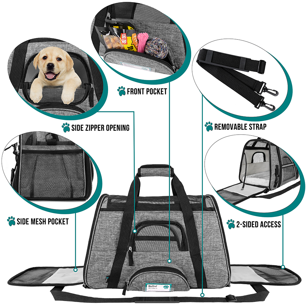 Pet Dog Cat Carrier Bag Soft Sided Comfort Travel Tote Case Airline Approved US - Picture 59 of 165