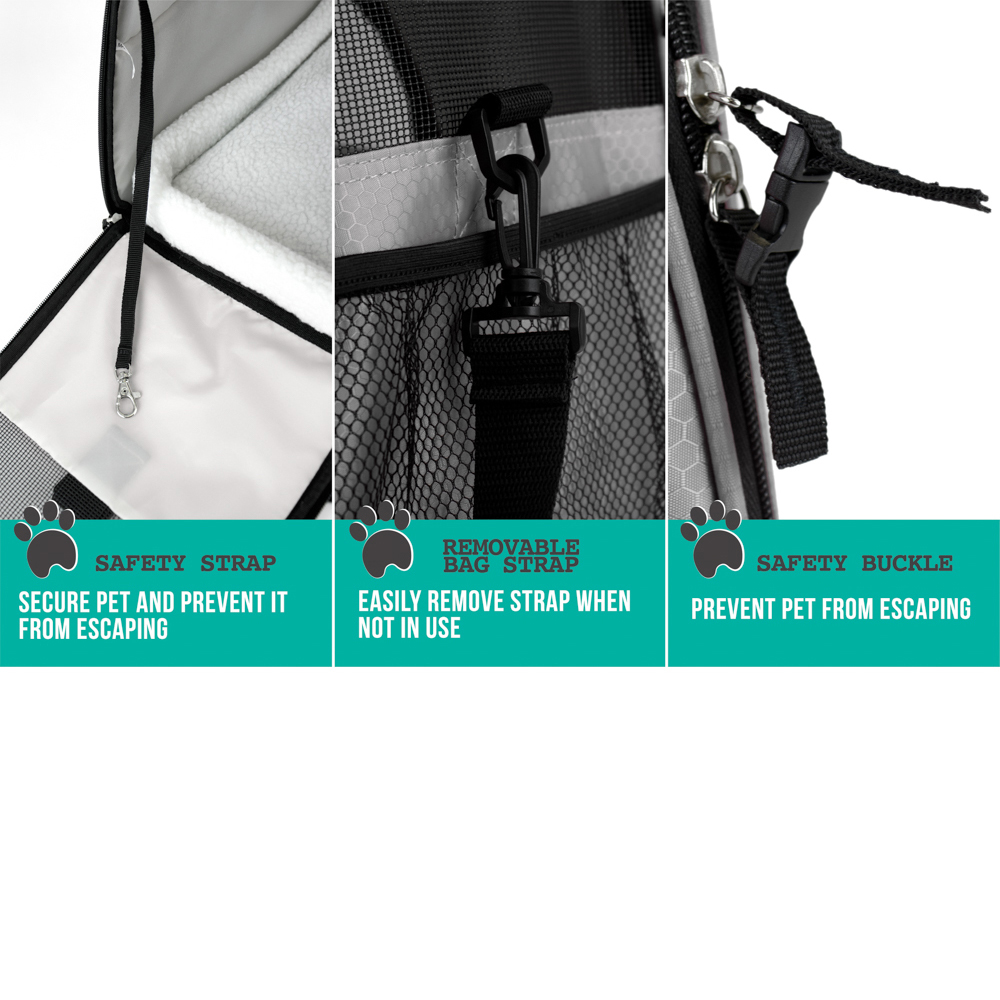 Pet Dog Cat Carrier Bag Soft Sided Comfort Travel Tote Case Airline Approved US - Picture 181 of 215