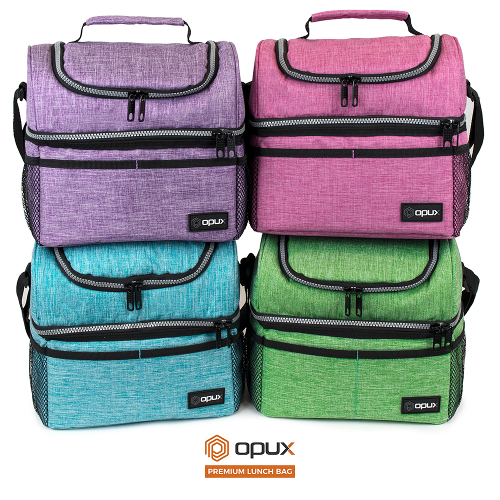 Insulated Lunch Bag Box for Women Men Kid Double Deck Cooler Hot Cold Adult Tote - Picture 81 of 81