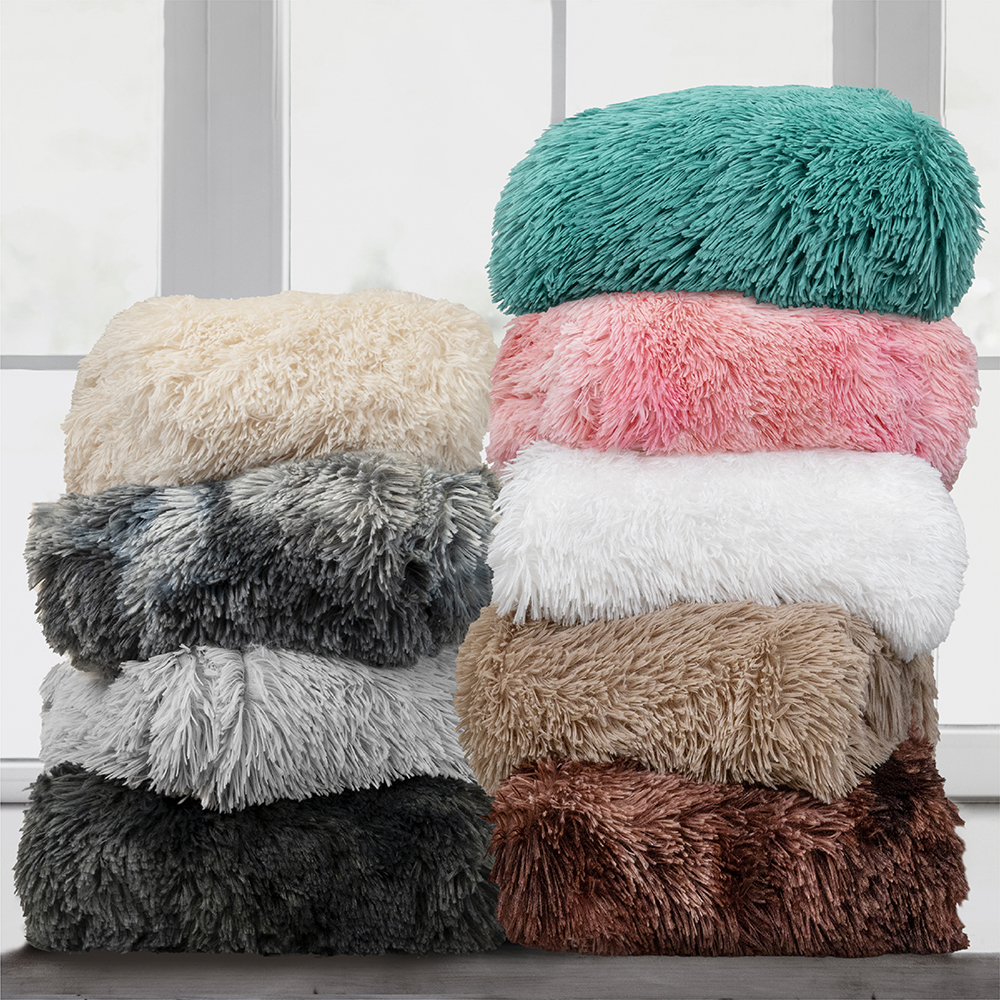 Luxurious Faux Fur Blanket Soft Warm Fluffy Sherpa Sofa Throw Shaggy Soft Plush - Picture 97 of 100