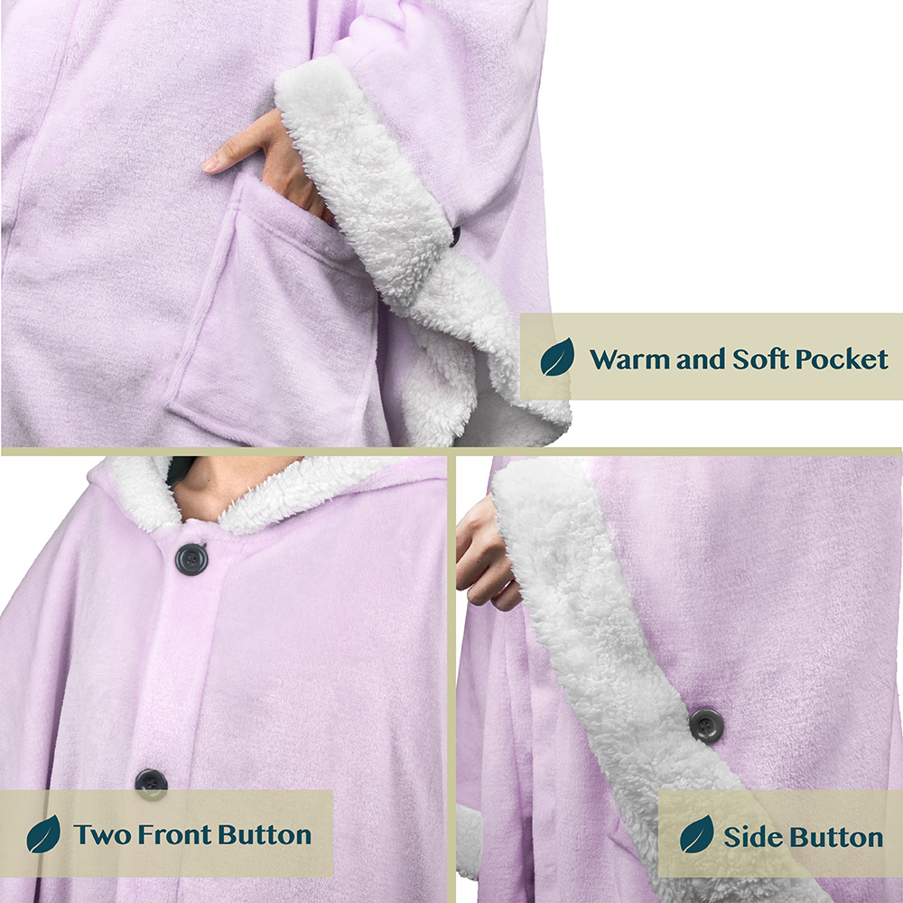 Manta portátil con capucha Angel Wrap para mujer acogedora poncho envolvente capucha tiro para adulto - Imagen 103 de 184