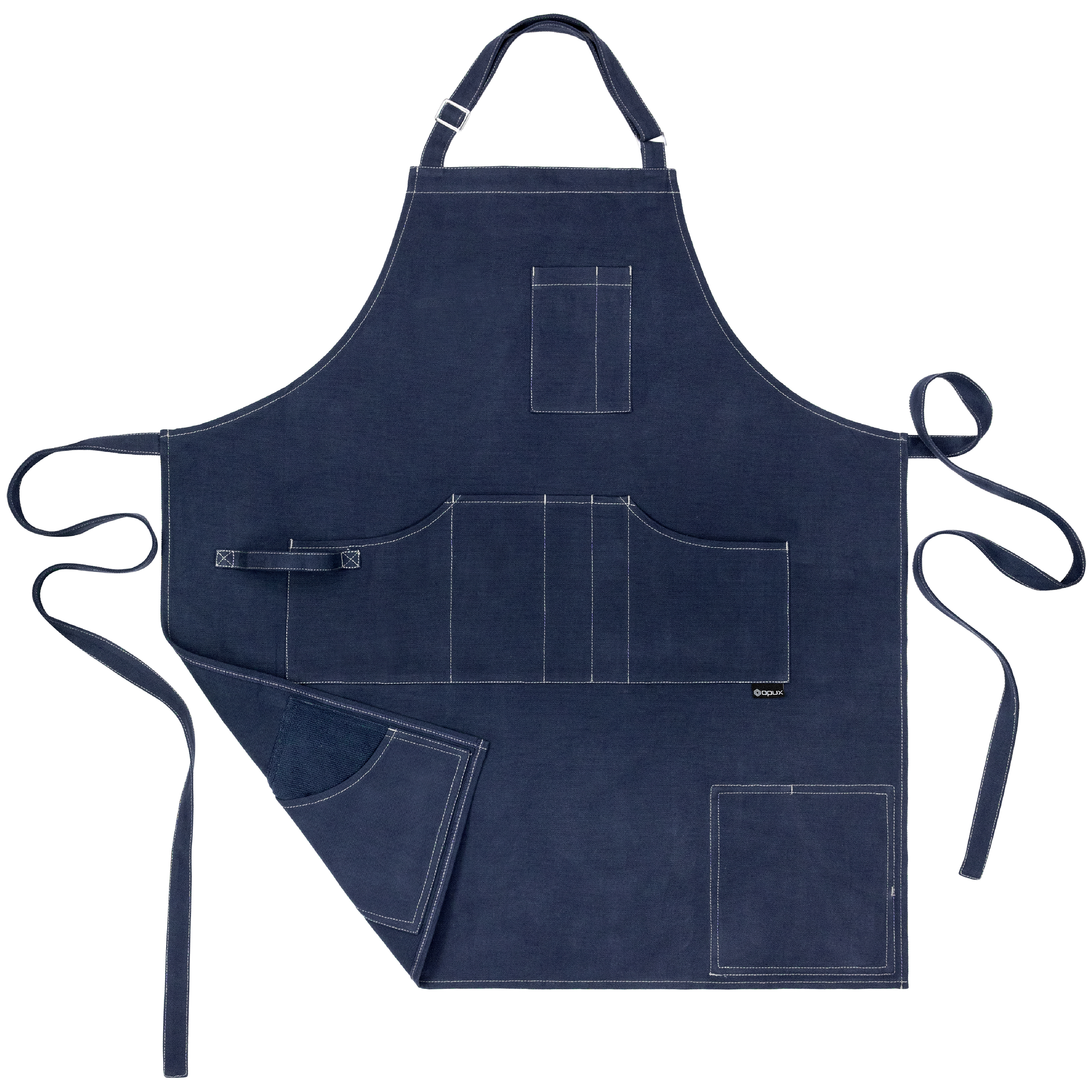 Chef Apron Men Women Cooking Baker Waiter Bib Canvas With Pockets Adjustable Tie - Picture 18 of 33