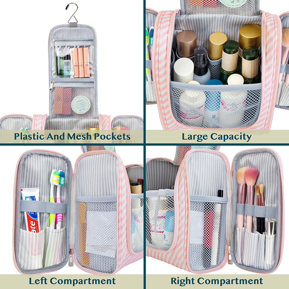 Womens Portable Toiletry Cosmetic Travel Bag Hanging Makeup Organizer Pouch Case - Picture 120 of 123