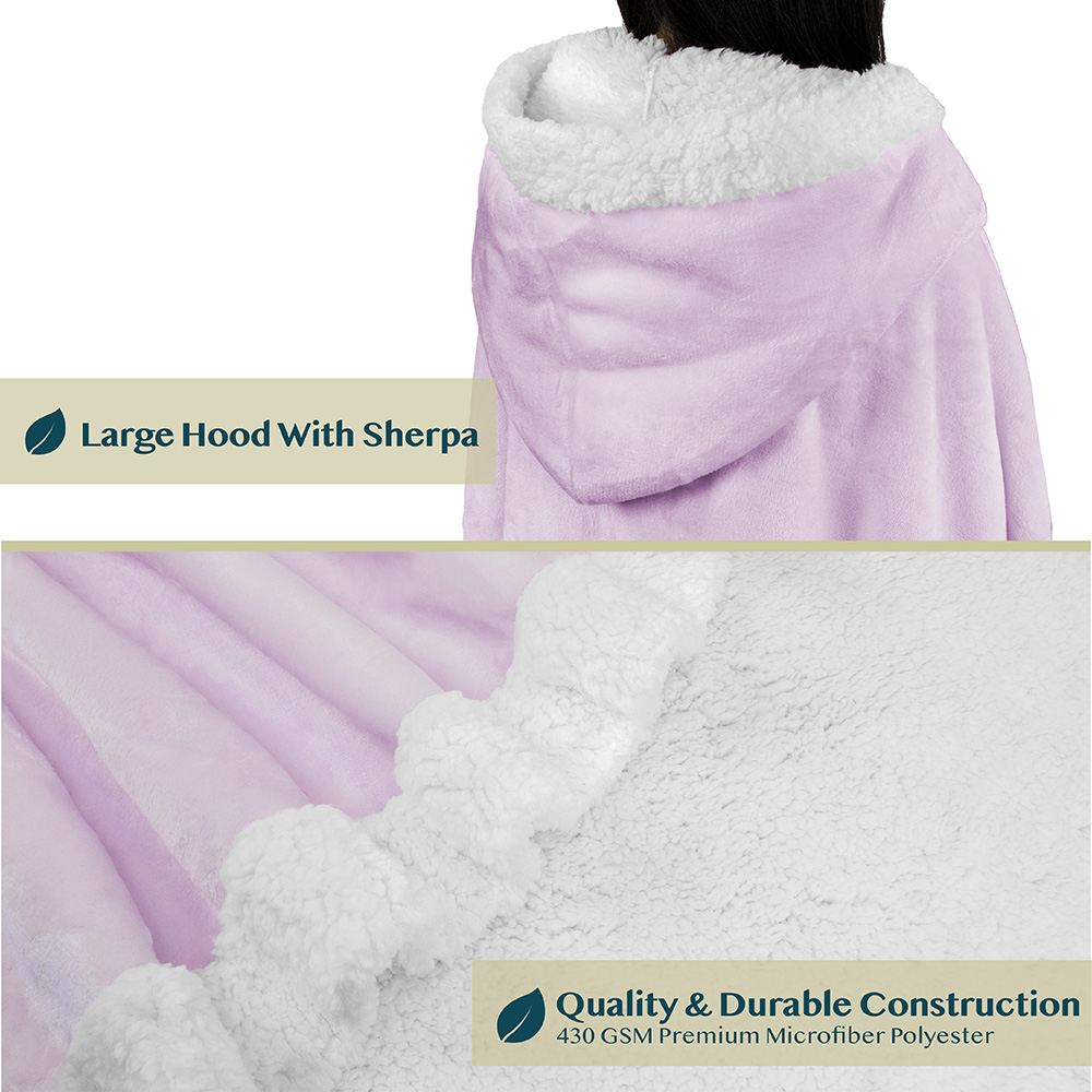 Manta portátil con capucha Angel Wrap para mujer acogedora poncho envolvente capucha tiro para adulto - Imagen 102 de 184