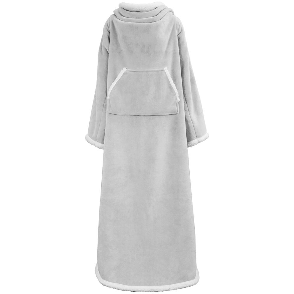 Fleece Wearable TV Blanket with Sleeves Front Pocket Robe Warn Soft Blanket Gift - Picture 89 of 168