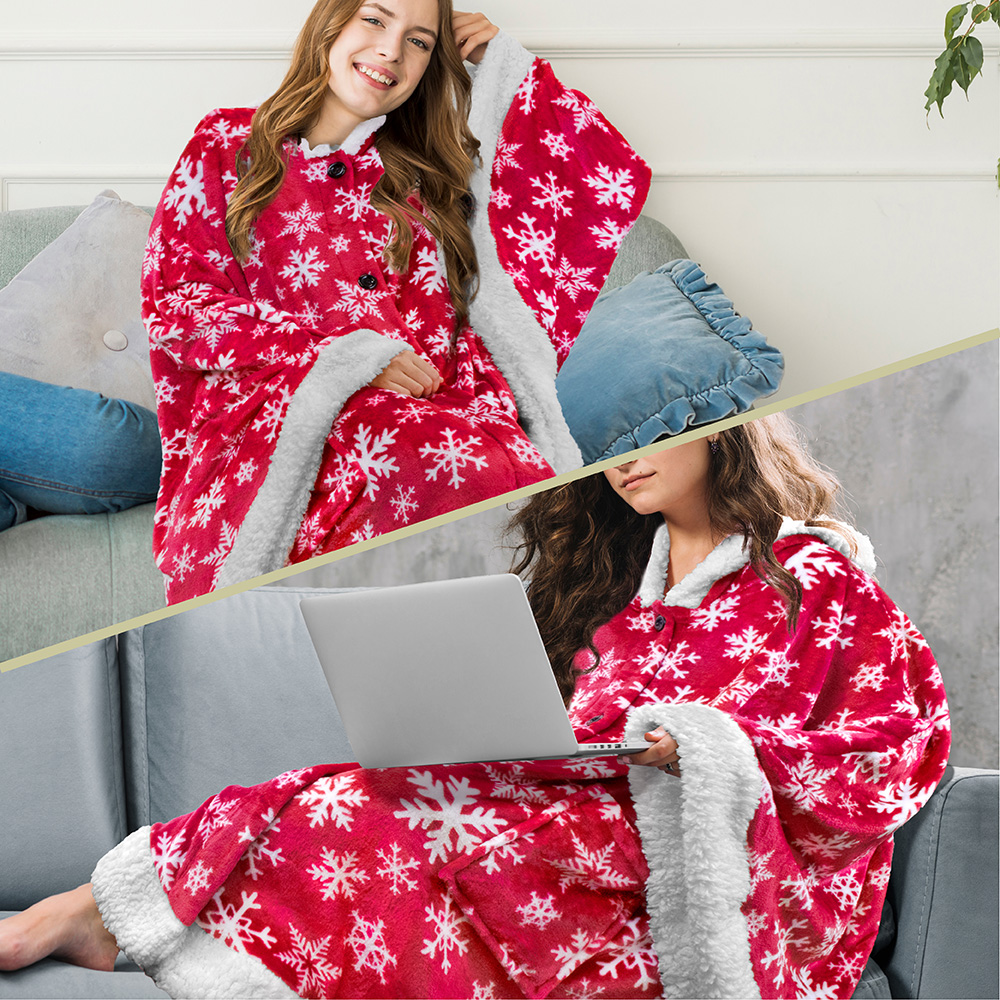 Manta portátil con capucha Angel Wrap para mujer acogedora poncho envolvente capucha tiro para adulto - Imagen 172 de 184