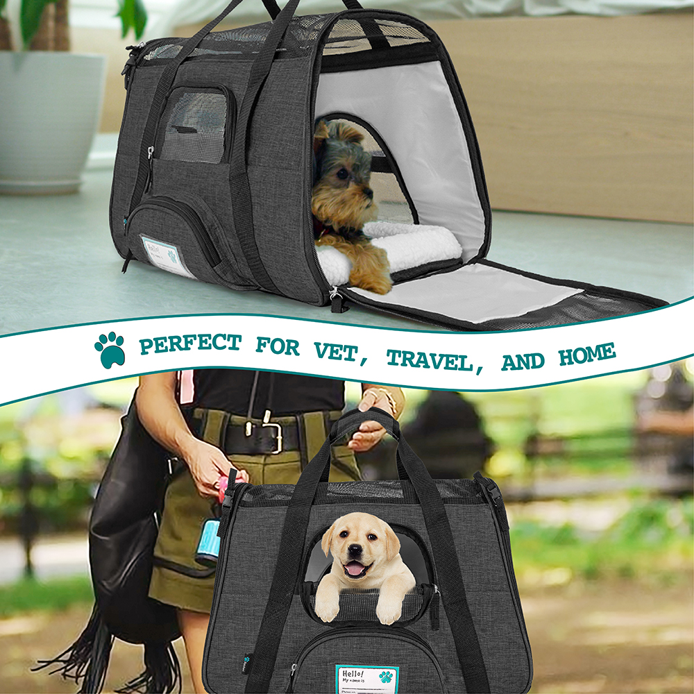 Pet Dog Cat Carrier Bag Soft Sided Comfort Travel Tote Case Airline Approved US - Picture 20 of 165