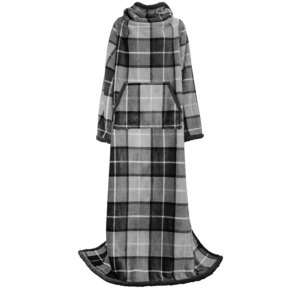 Fleece Wearable TV Blanket with Sleeves Front Pocket Robe Warn Soft Blanket Gift - Picture 109 of 168