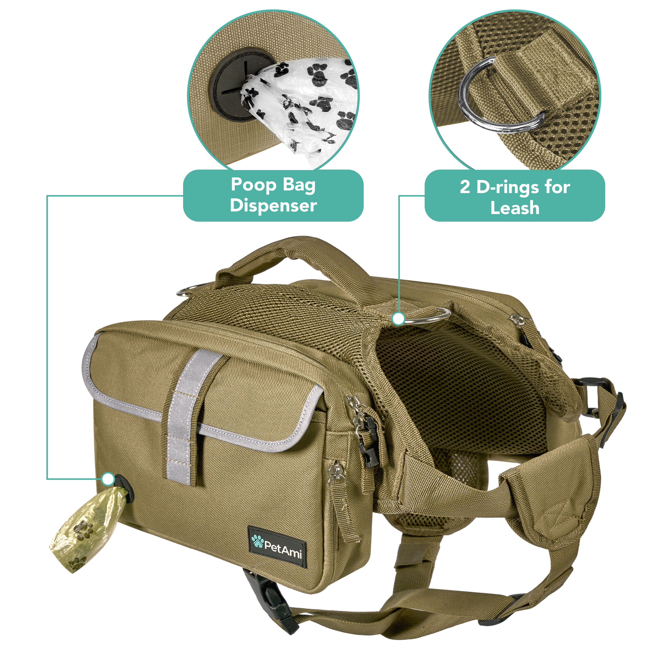 Dog Harness Backpack for Medium Large Dogs Hiking Pet Backpack Saddle Bag Pack Dog Harness Backpack for Medium Large Dogs Hiking Pet Backpack Saddle Bag Pack