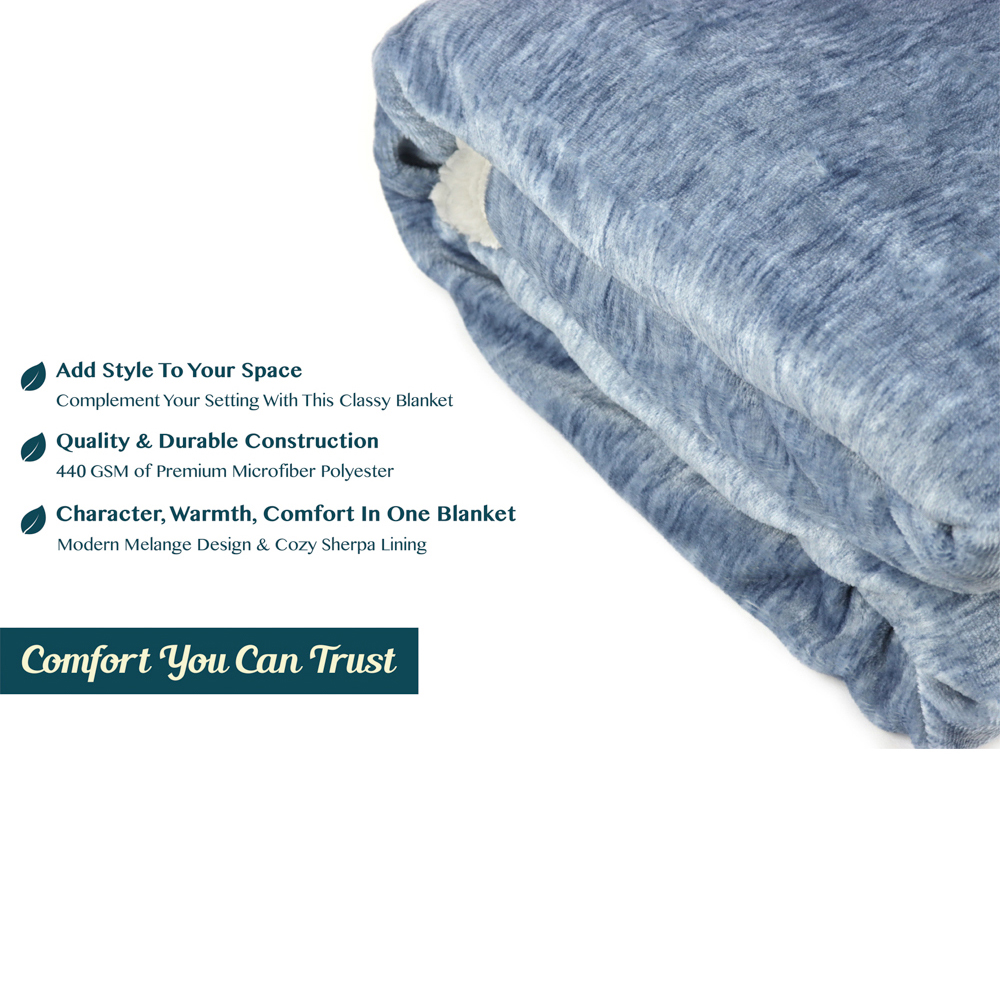 Sherpa Flannel Fleece Reversible Blanket Plush Soft Throw for Bed Couch Sofa - Picture 33 of 59