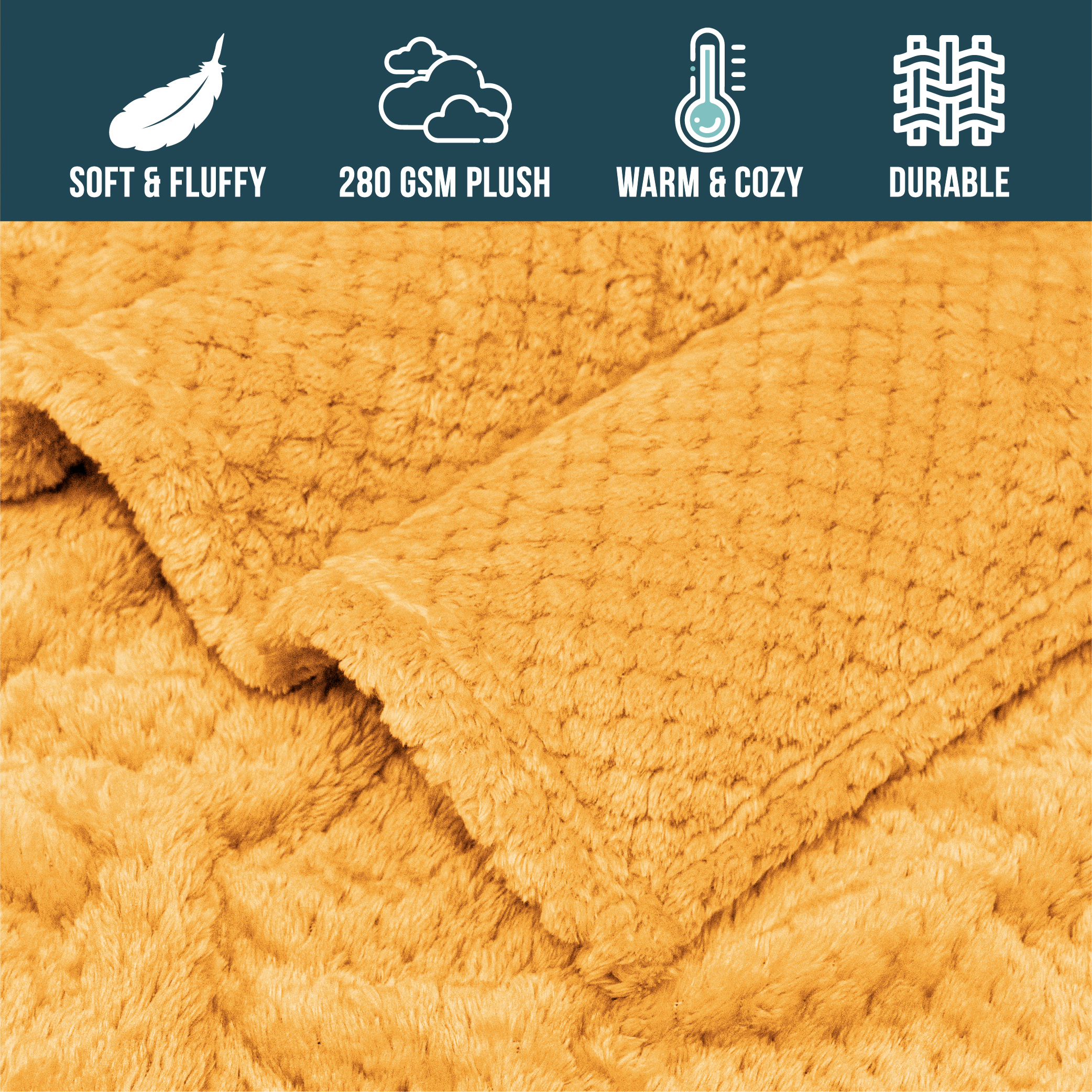 Throw Blanket for Sofa Couch Bed Lightweight Microfiber Polyester Waffle Pattern - Picture 123 of 190