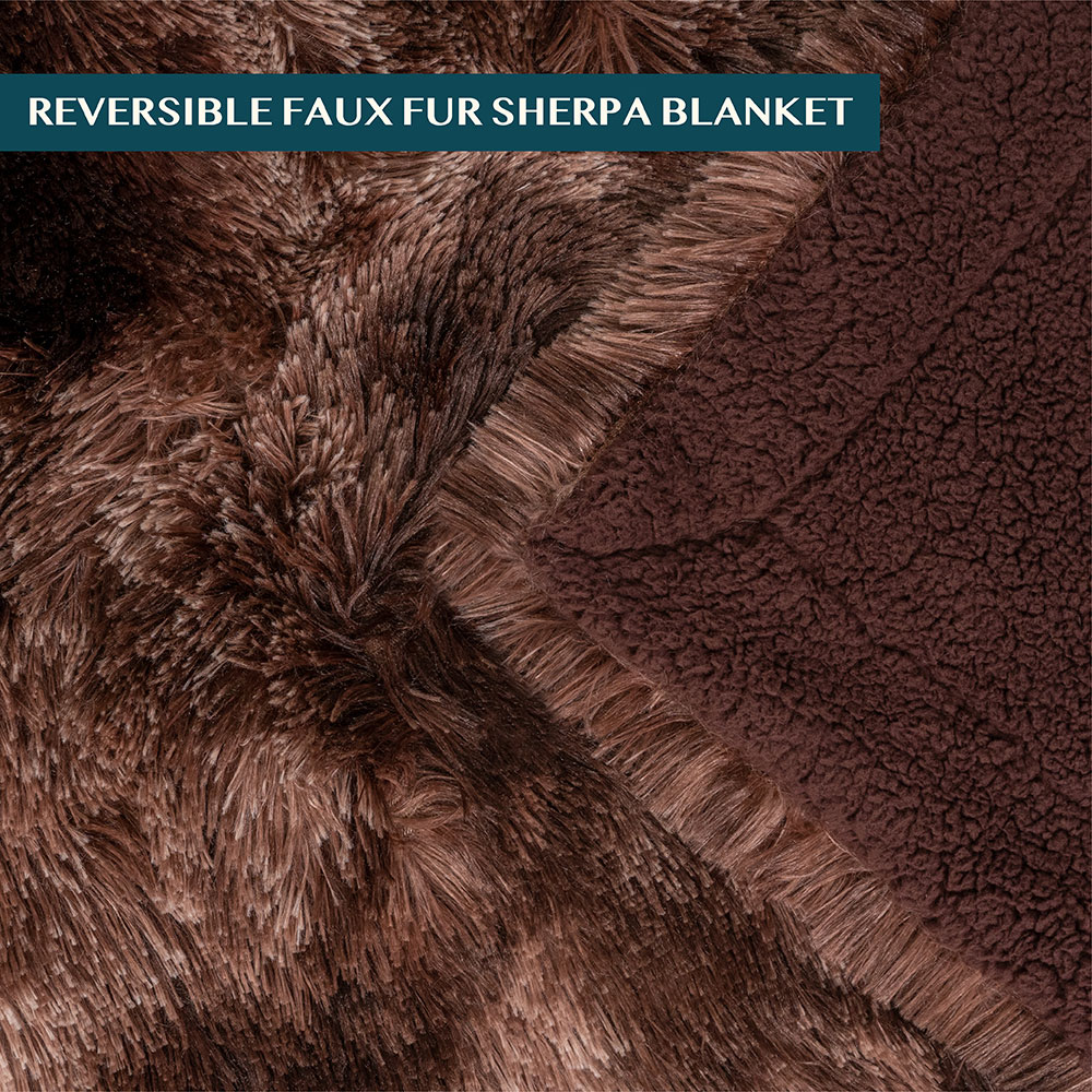 Luxurious Faux Fur Blanket Soft Warm Fluffy Sherpa Sofa Throw Shaggy Soft Plush - Picture 59 of 100