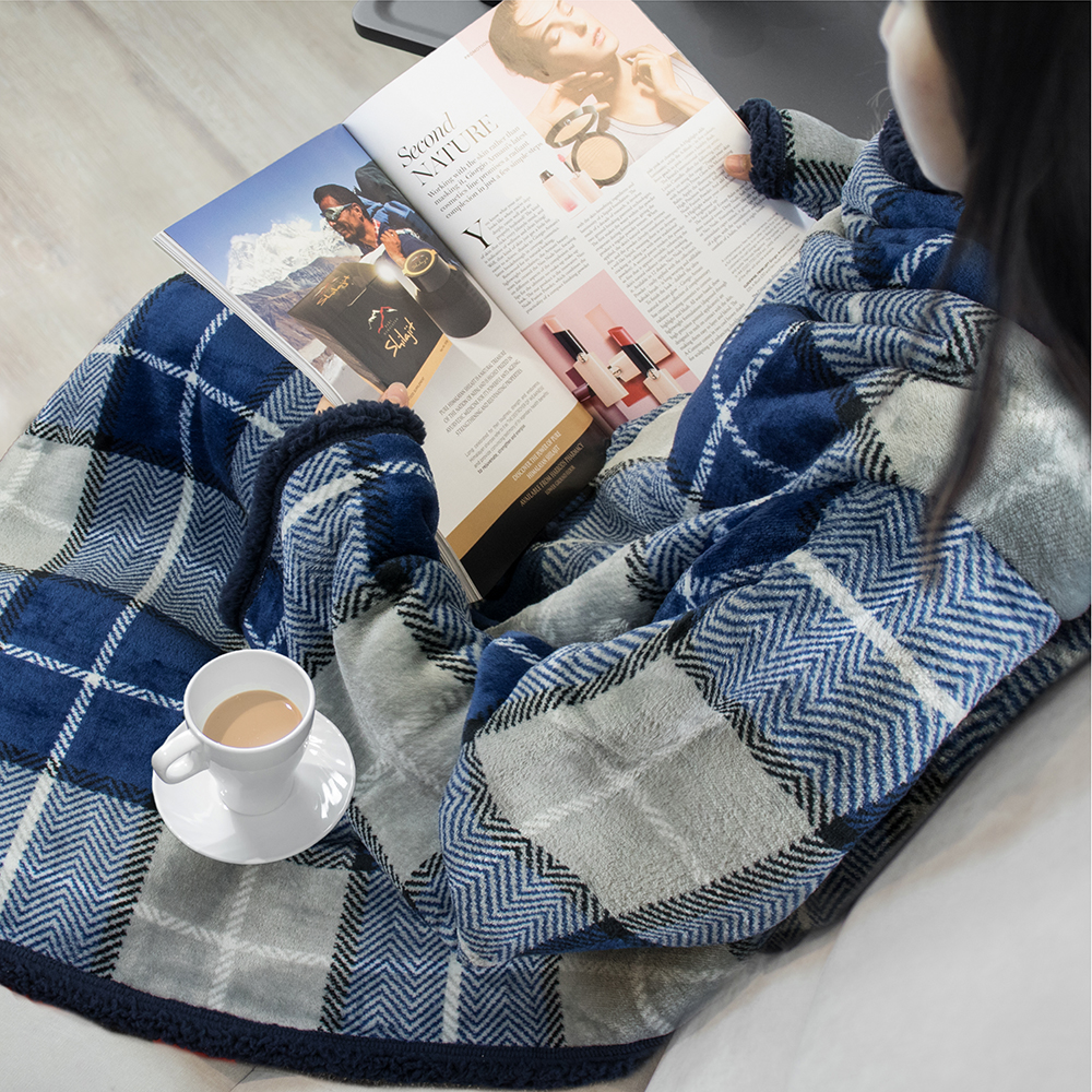 Fleece Wearable TV Blanket with Sleeves Front Pocket Robe Warn Soft Blanket Gift - Picture 138 of 168