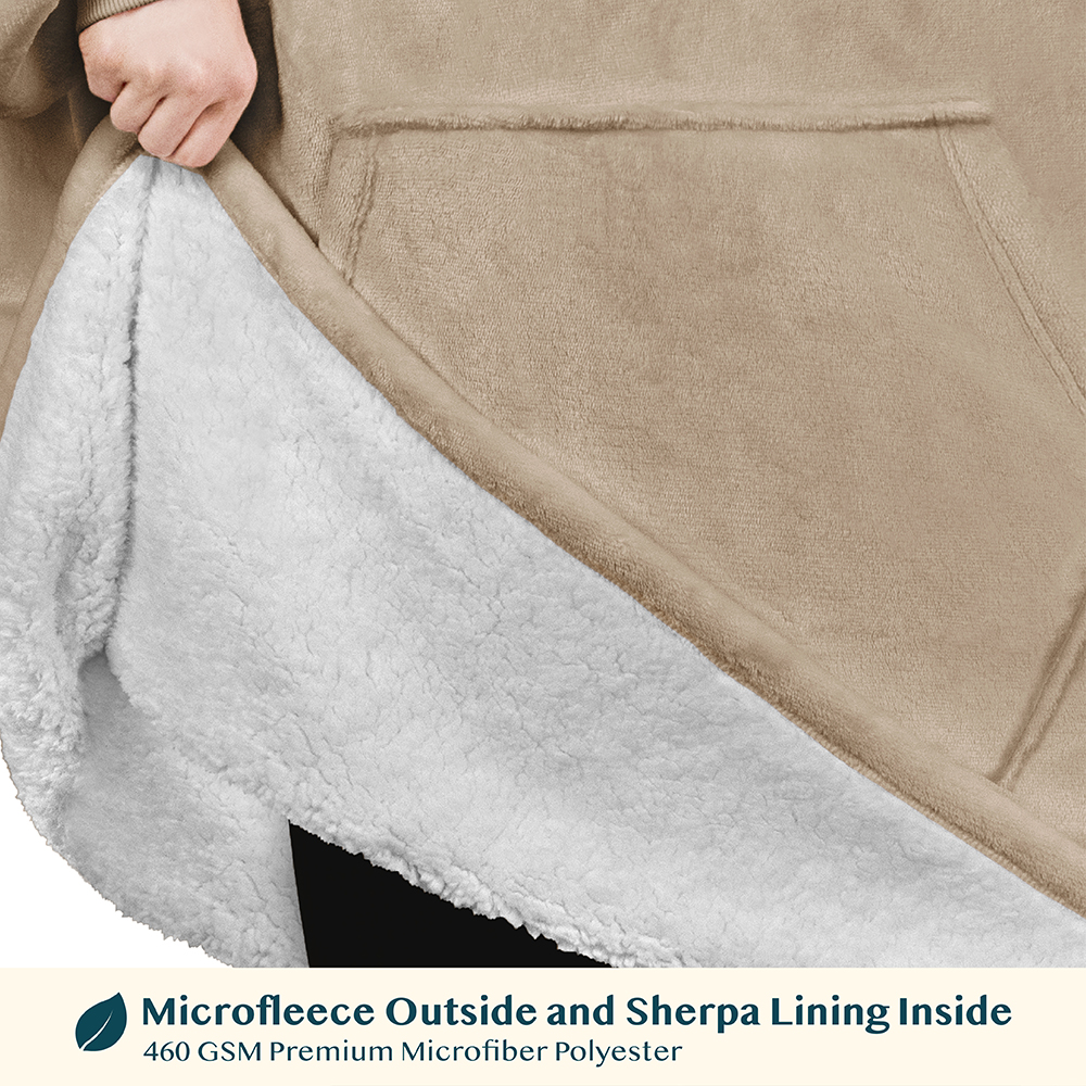 Blanket Sweatshirt Sherpa Lining Comfy Fleece Oversized Hoodie for Kids Teens JR - Picture 53 of 71