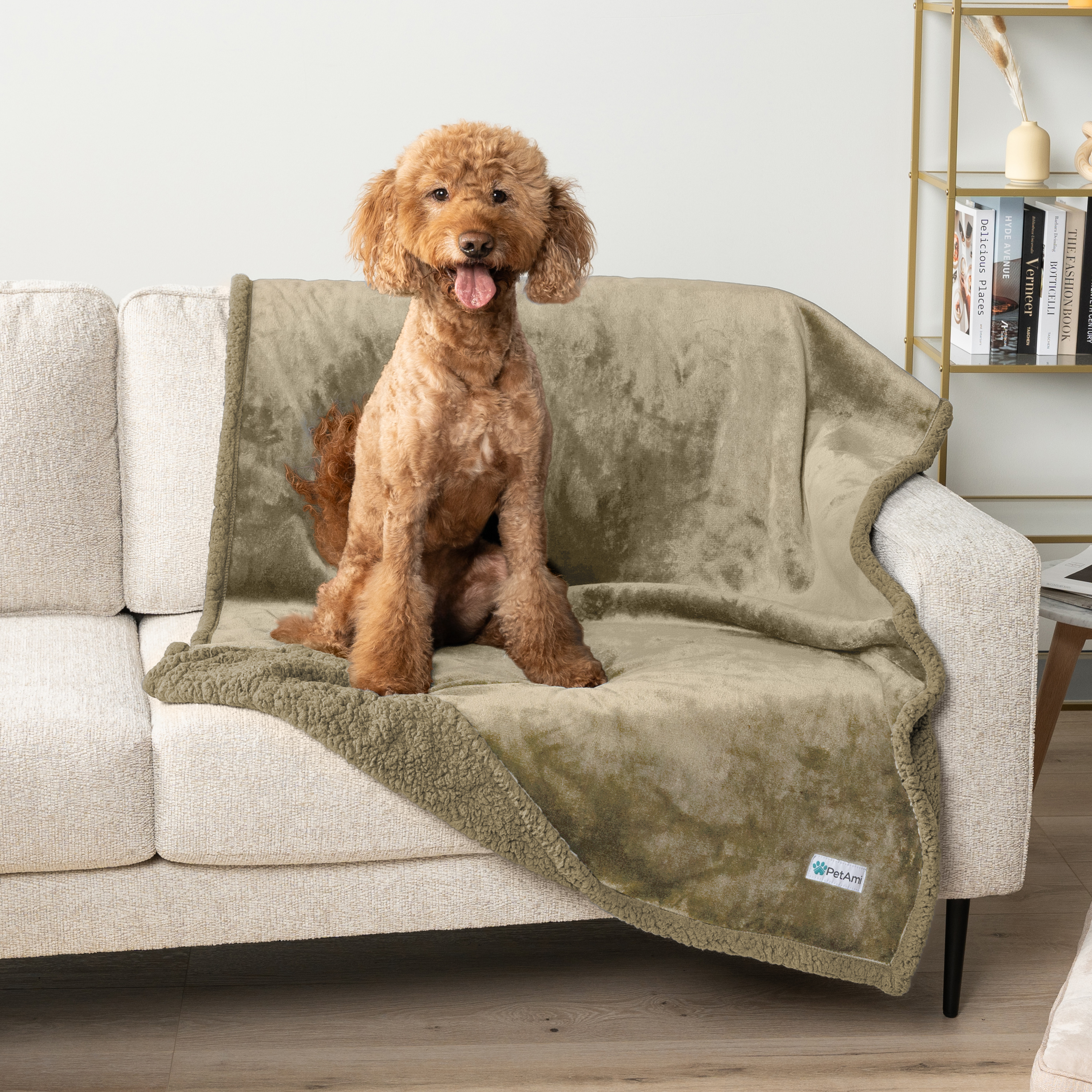 WASSERDICHTE Hundedecke für Haustierbett Couch Möbel Welpe Katze Sherpa Fleece weich - Bild 131 von 146