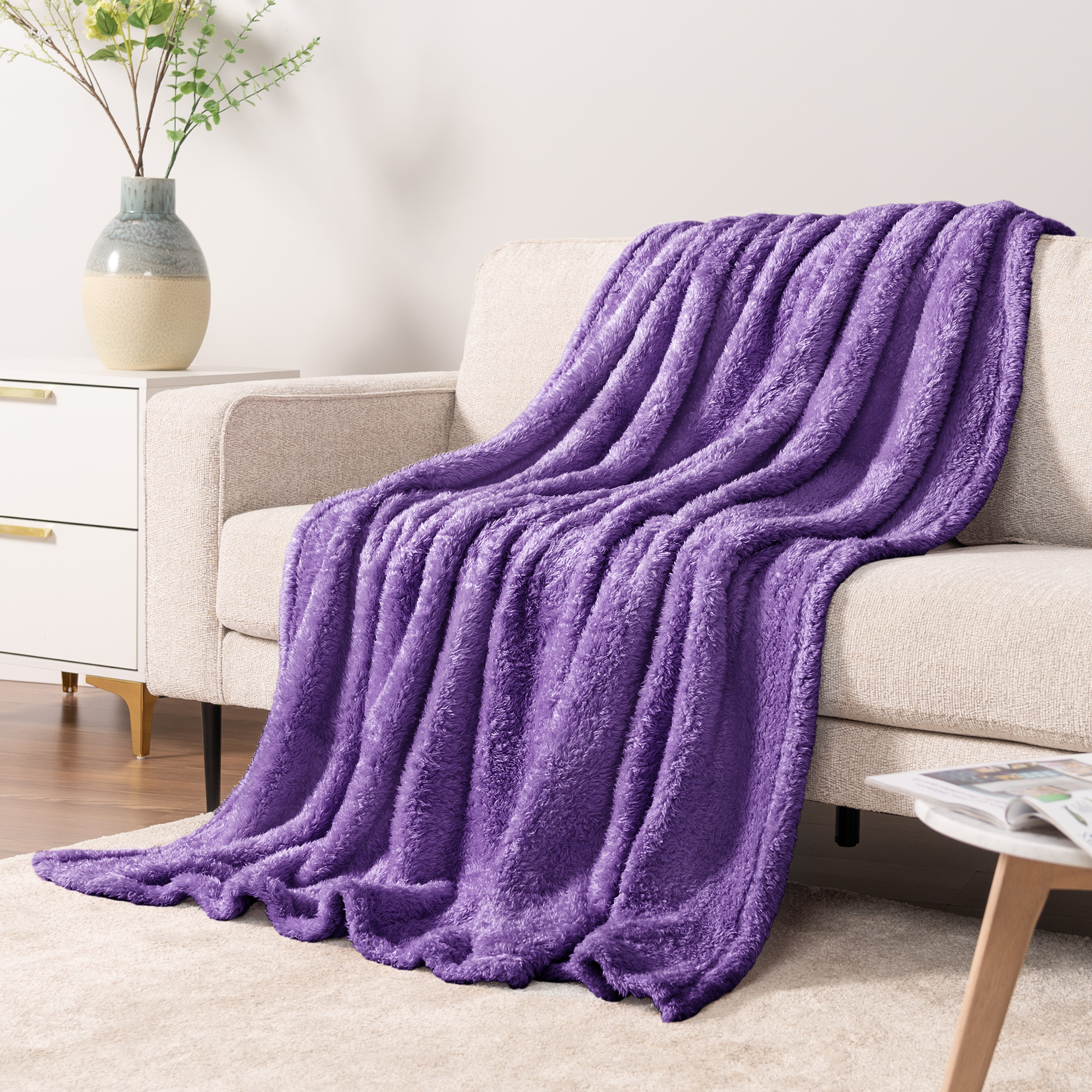 Super Soft Blanket Lightweight Sherpa Fleece Warm Fluffy Throws Couch Sofa Bed - Picture 145 of 169