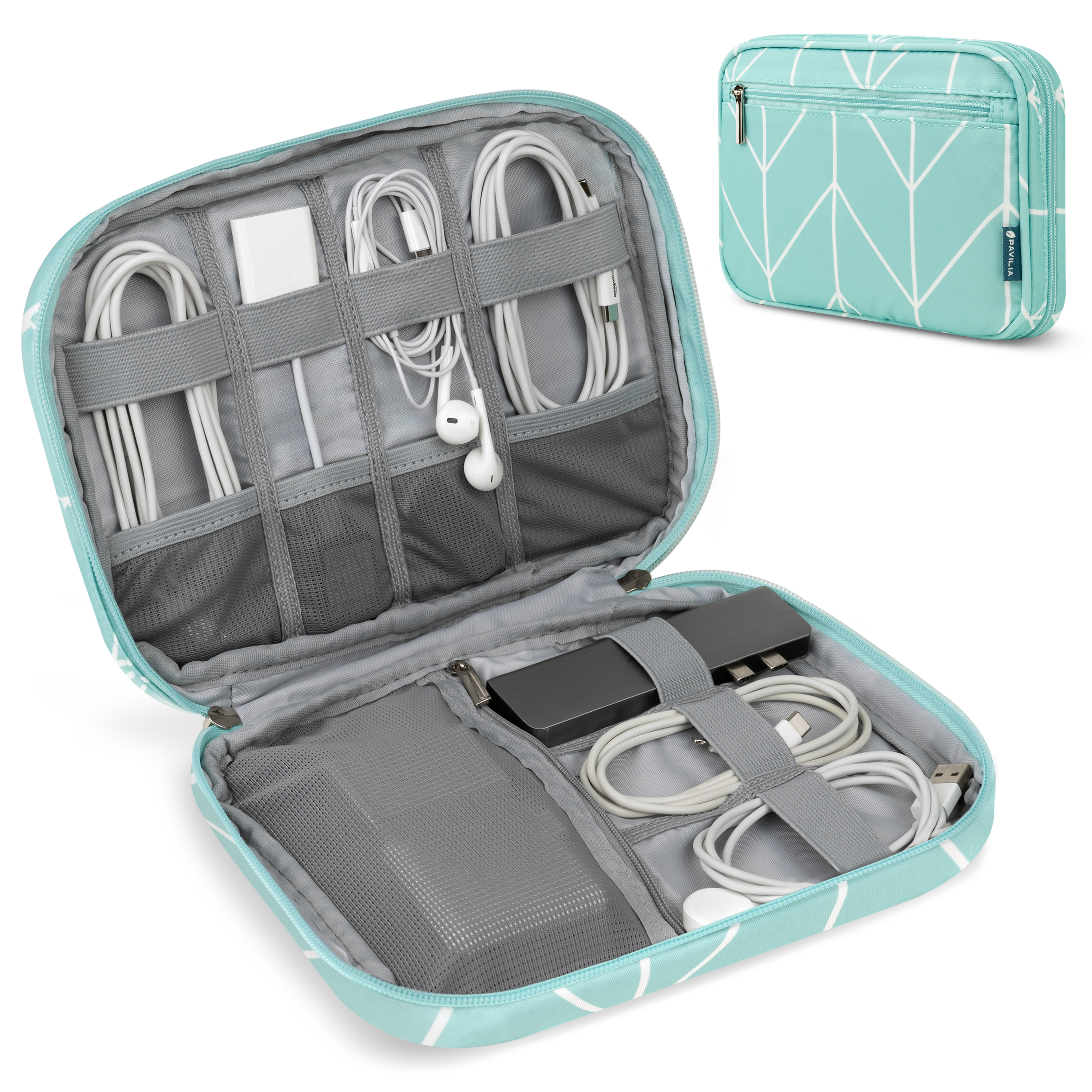 Electronic Accessories USB Cord Charger Cable Organizer Bag Travel Storage Case - Picture 30 of 36