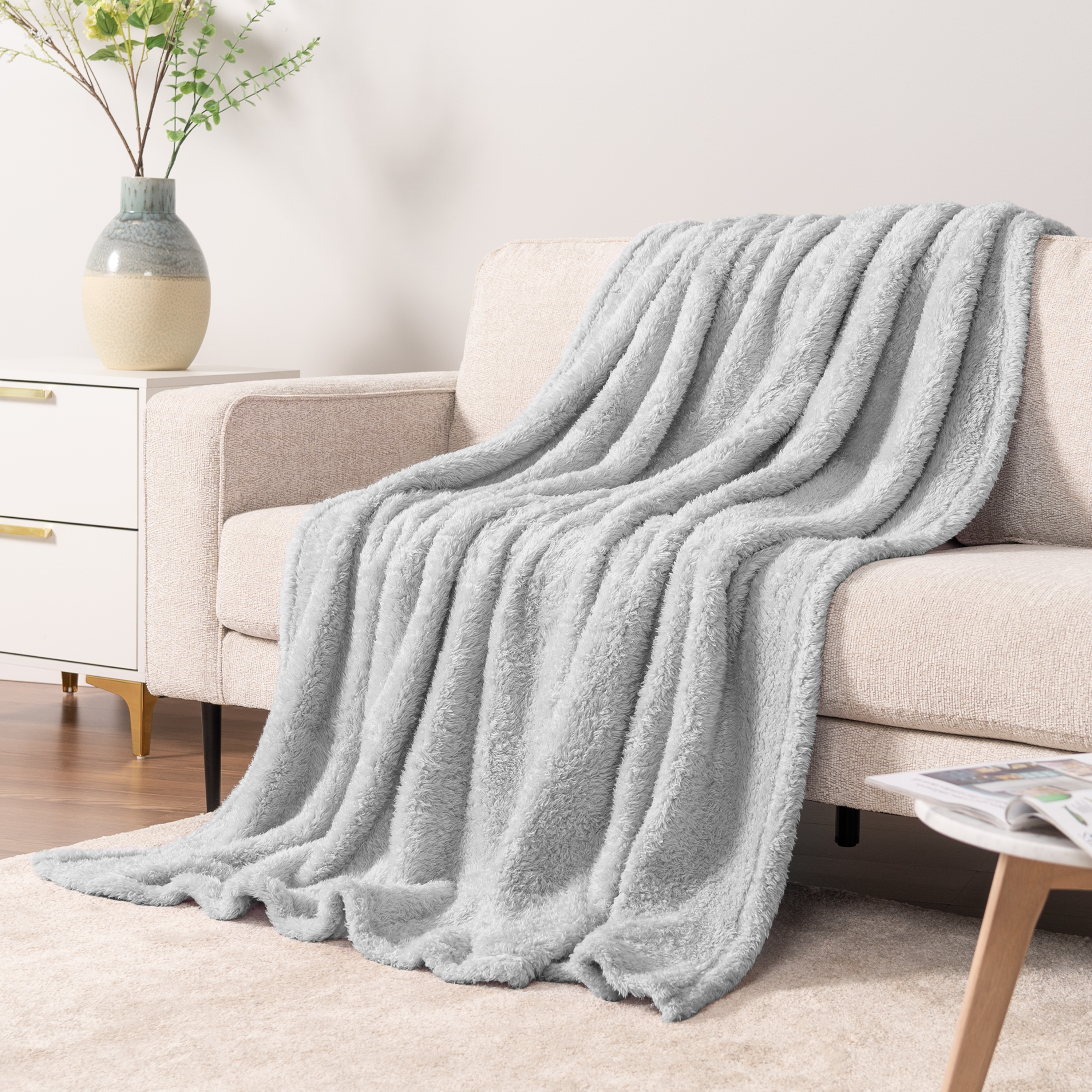Super Soft Blanket Lightweight Sherpa Fleece Warm Fluffy Throws Couch Sofa Bed - Picture 91 of 169