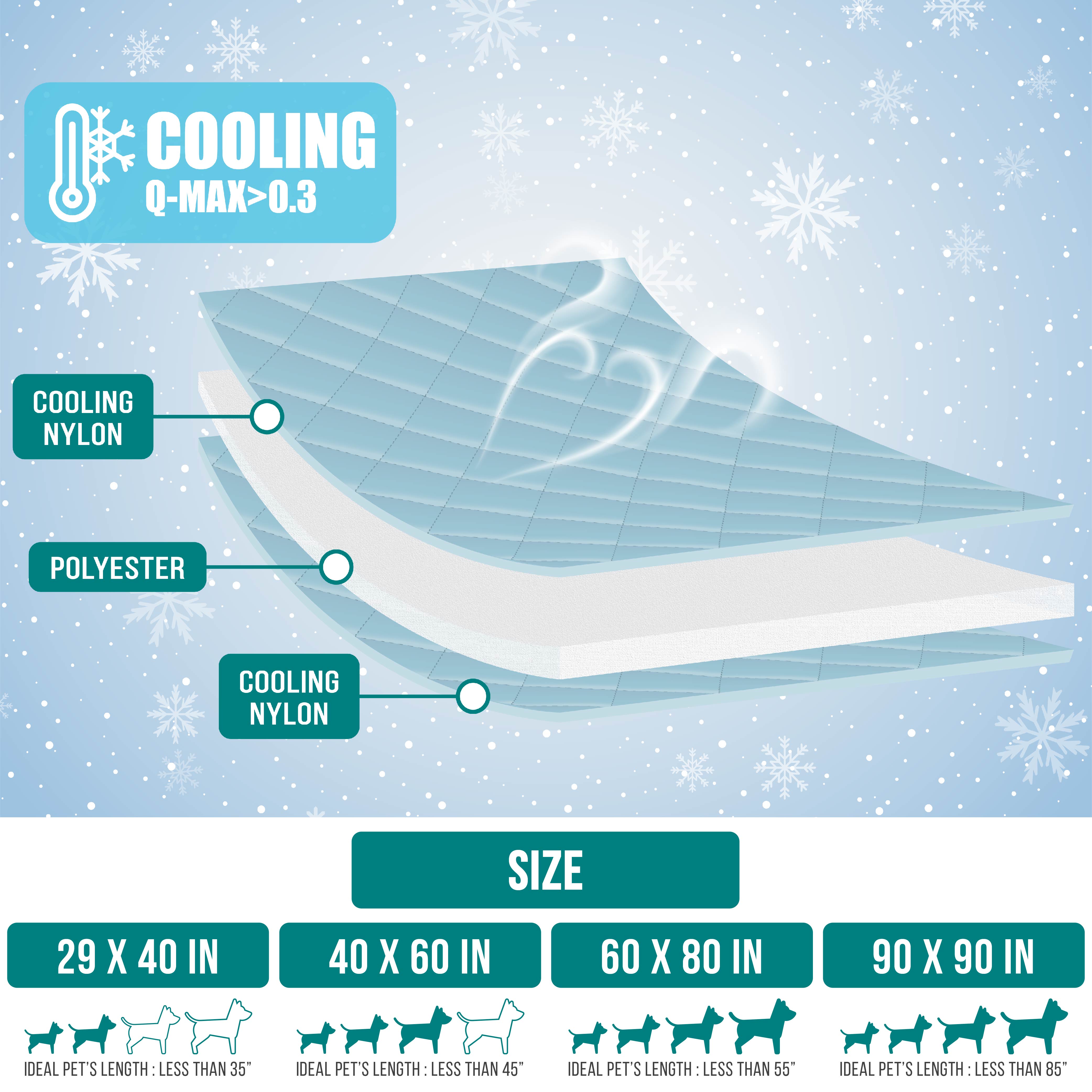 Pet Cooling Blanket Cool Nylon Pad Light Dog Cat Puppy For Summer Sleeping Bed - Picture 4 of 71