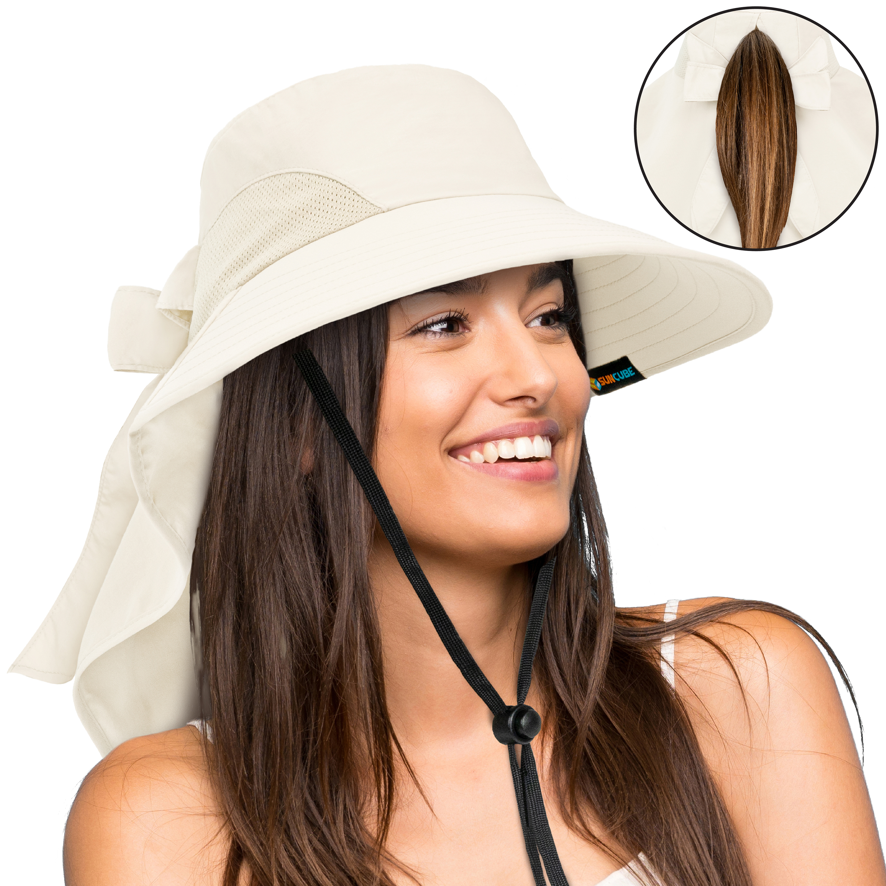 Safari Sun Hat for Women Summer Hats Wide Brim Ponytail Outdoor Working  Hiking