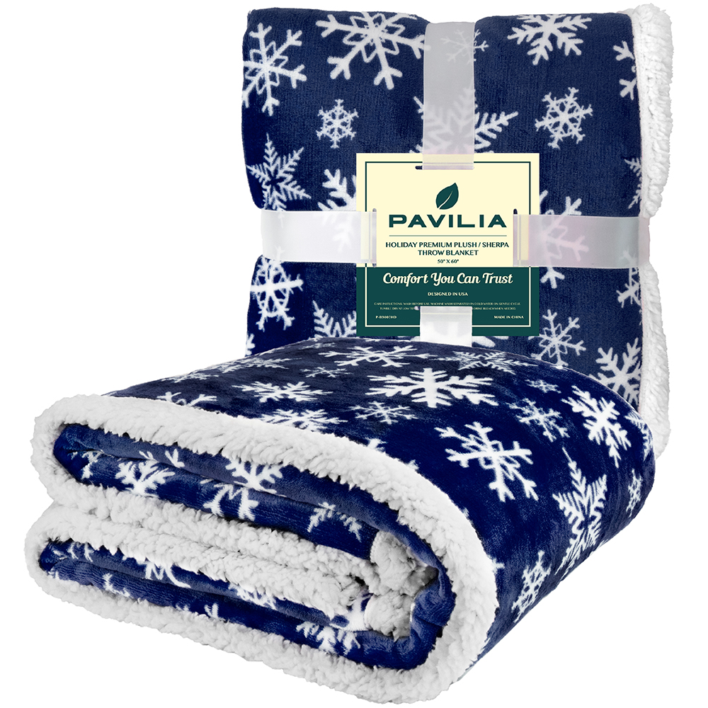 Christmas Blanket Microfiber Fleece Plaid Sherpa Holiday Throw for Couch Sofa - Picture 47 of 68