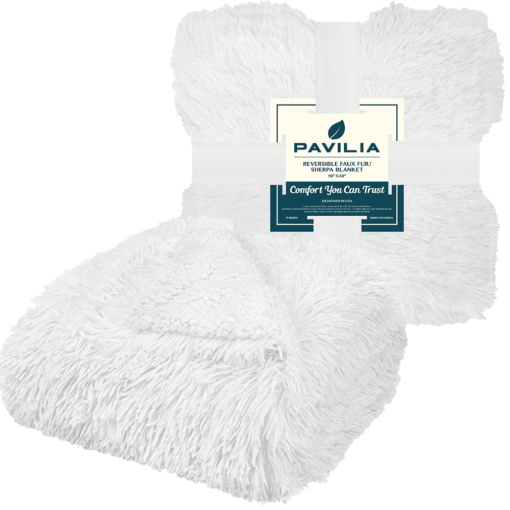 Luxurious Faux Fur Blanket Soft Warm Fluffy Sherpa Sofa Throw Shaggy Soft Plush - Picture 98 of 100