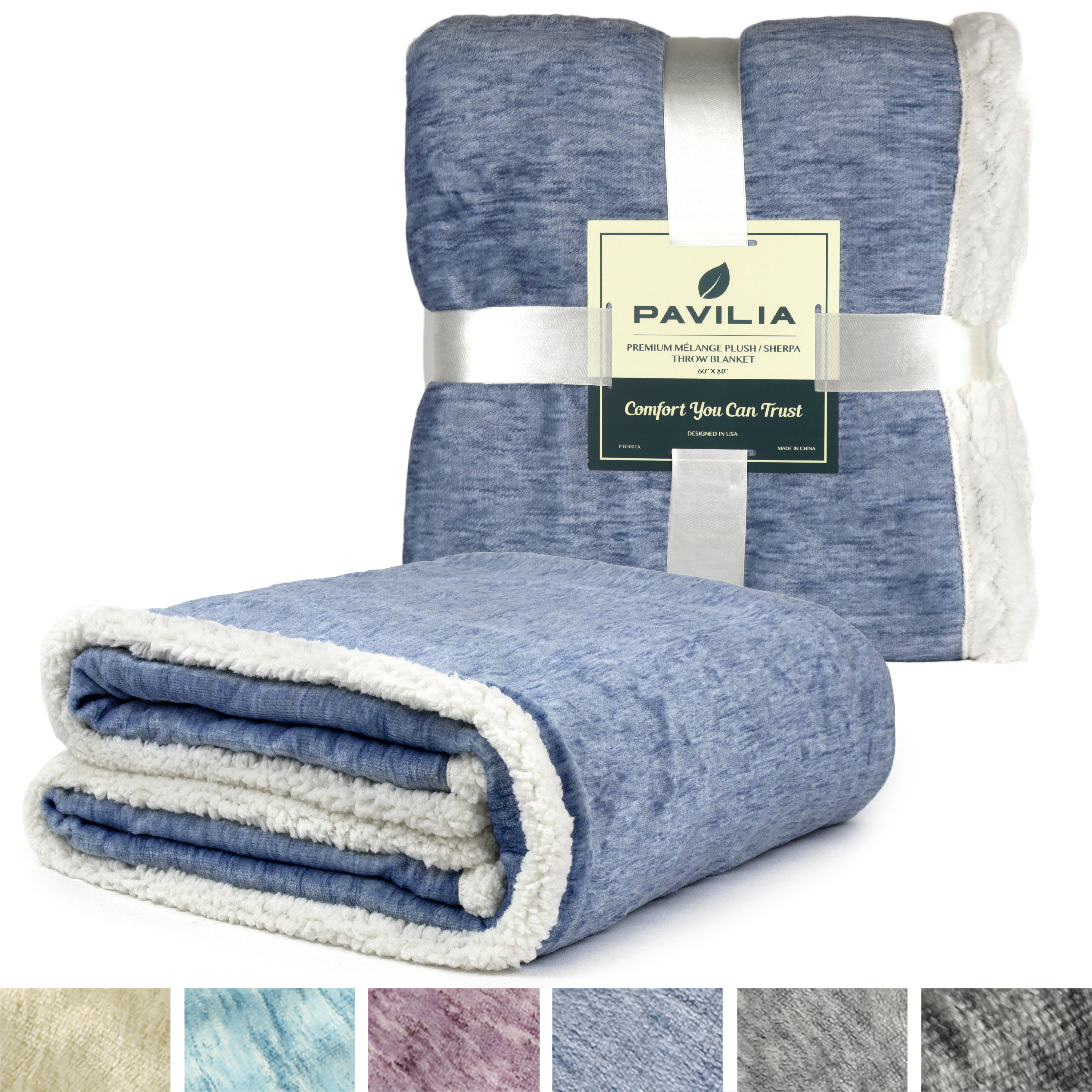 Sherpa Flannel Fleece Reversible Blanket Plush Soft Throw for Bed Couch Sofa - Picture 39 of 59