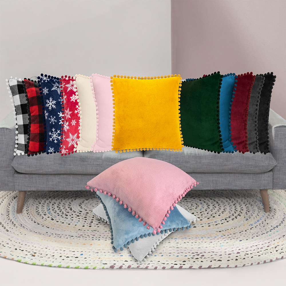 Juego de 2 fundas de almohada de terciopelo suave decoración de sofá - Imagen 77 de 122