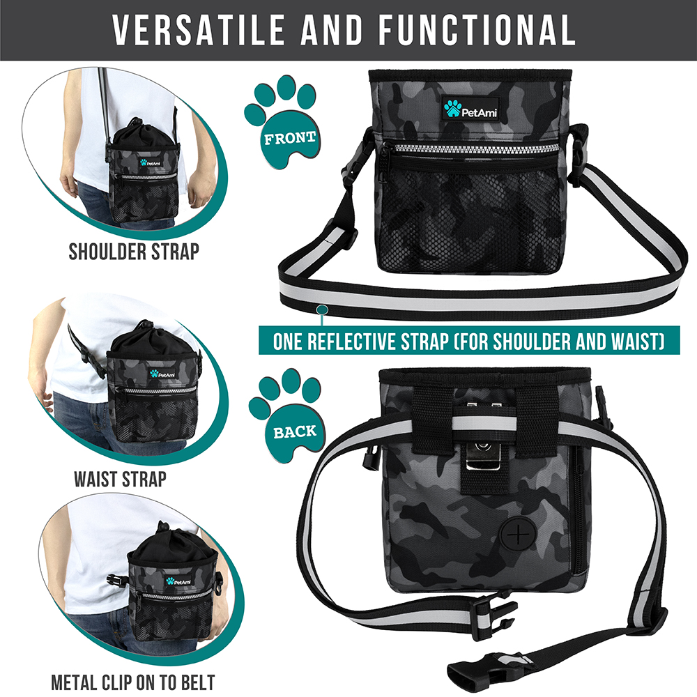 Pet Treat Pouch Training Dog Snack Feed Food Puppy Bait Obedience Waist Belt Bag - Picture 12 of 92